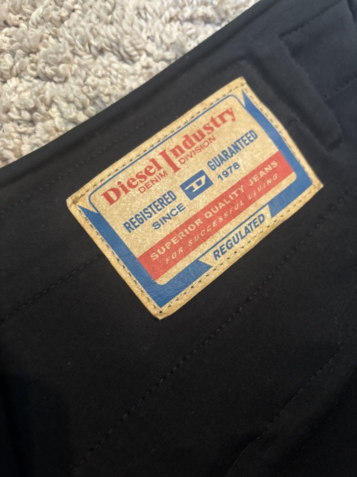 Diesel D-Rise-S Jeans with jersey overlay. Size US 34 / EU 50 - 3 Thumbnail