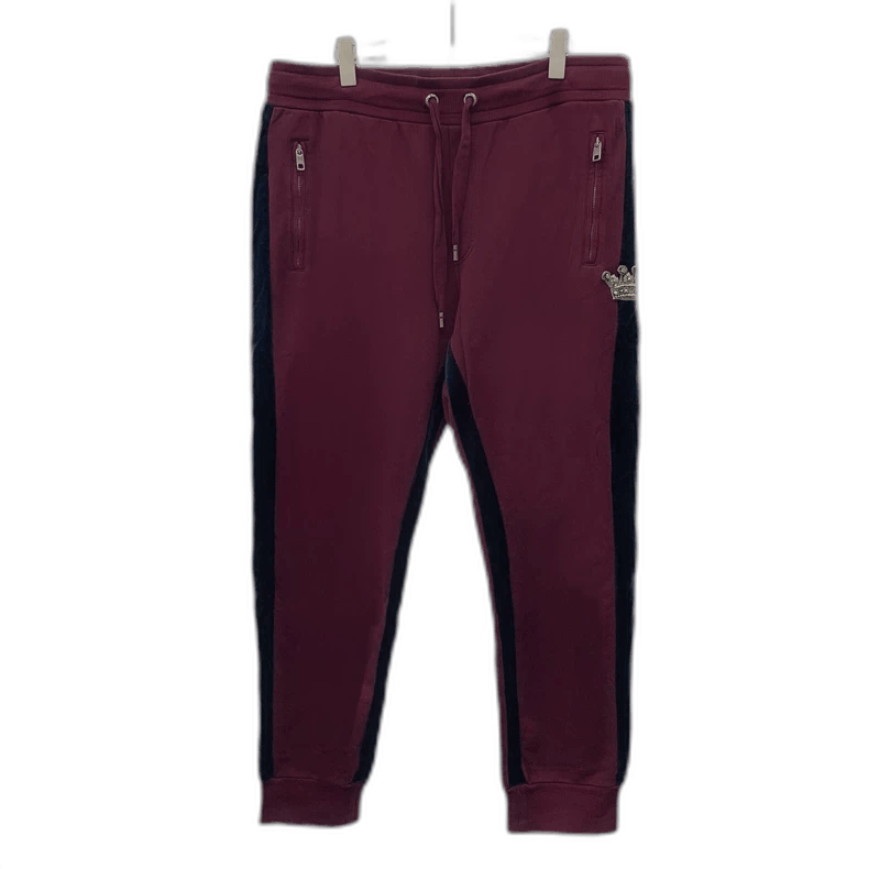 Dolce & Gabbana Dolce&Gabbana Burgundy Sports Pants With Crown Size US 44 / EU 60 - 1 Thumbnail