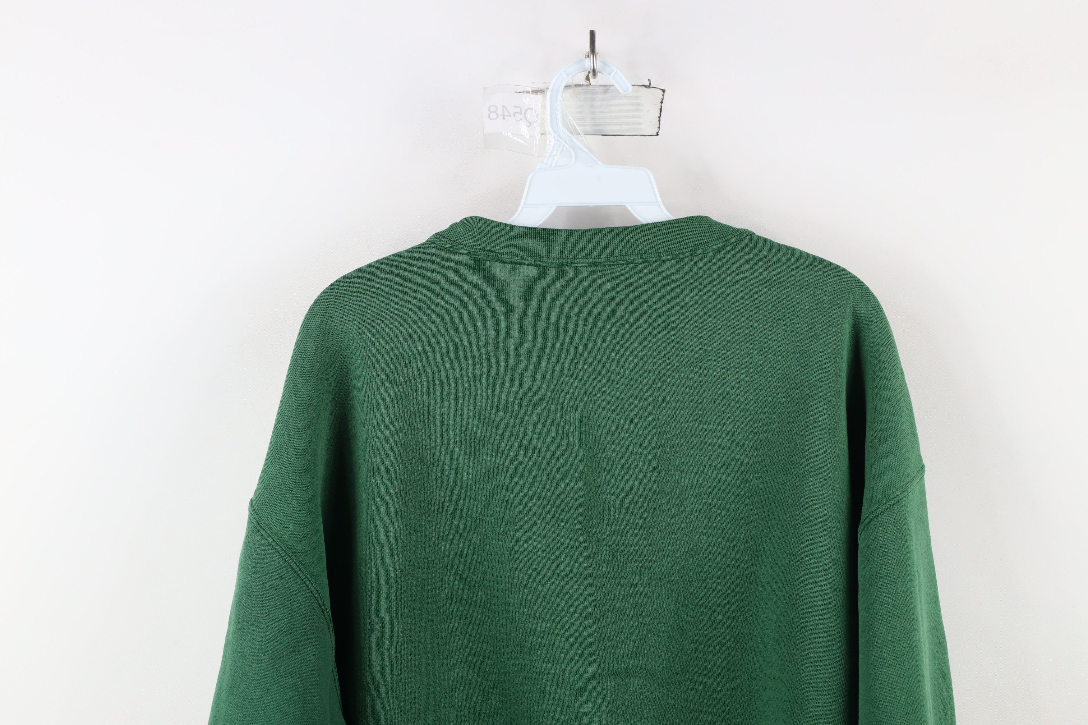 Vintage Vintage 90s Streetwear Blank Heavyweight Sweatshirt Green Size US L / EU 52-54 / 3 - 12 Thumbnail