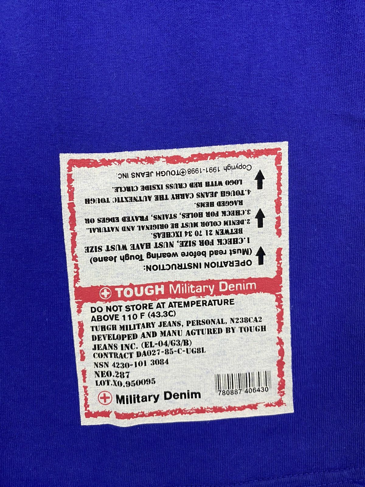 Vintage Vintage TOUGH MILITARY DENIM COPYRIGHT 1991-1998 TOUGH SHIRT Size US M / EU 48-50 / 2 - 2 Thumbnail