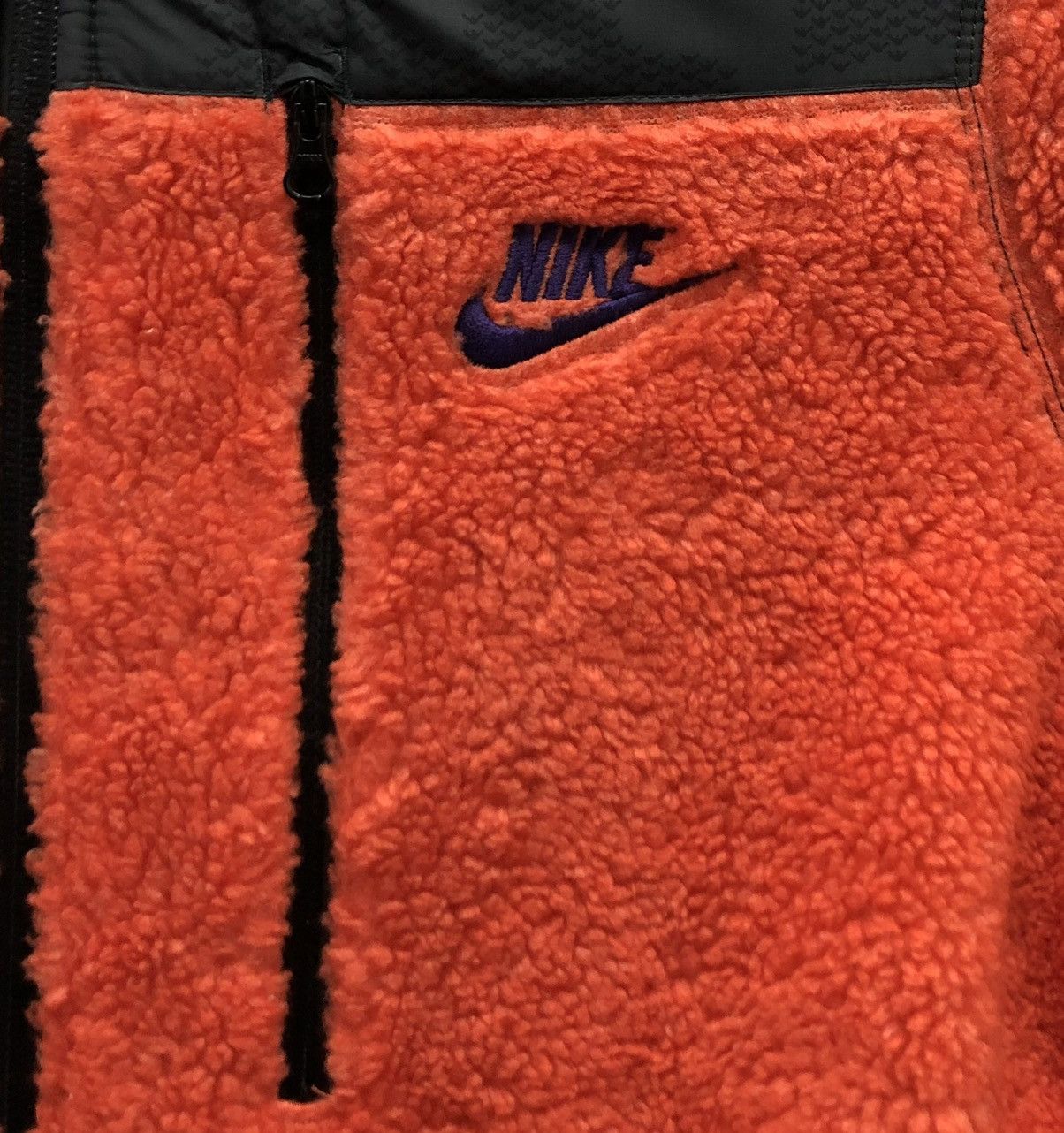 Nike Nike Track & Field Orange Sherpa Fleece Jacket Size US M / EU 48-50 / 2 - 5 Thumbnail