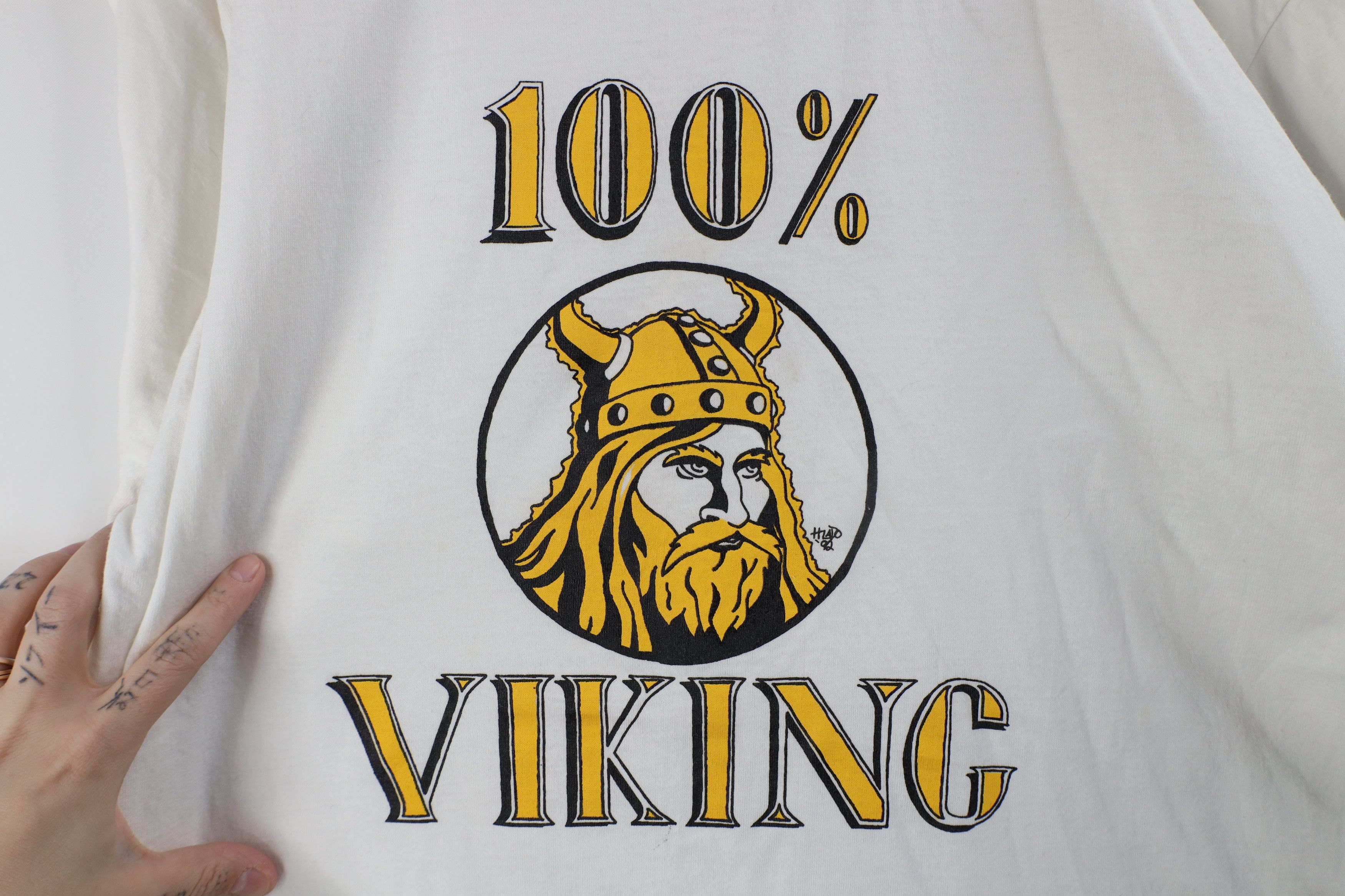 Vintage Vintage 90s Streetwear 100% Viking Short Sleeve T-Shirt USA Size US XL / EU 56 / 4 - 4 Thumbnail
