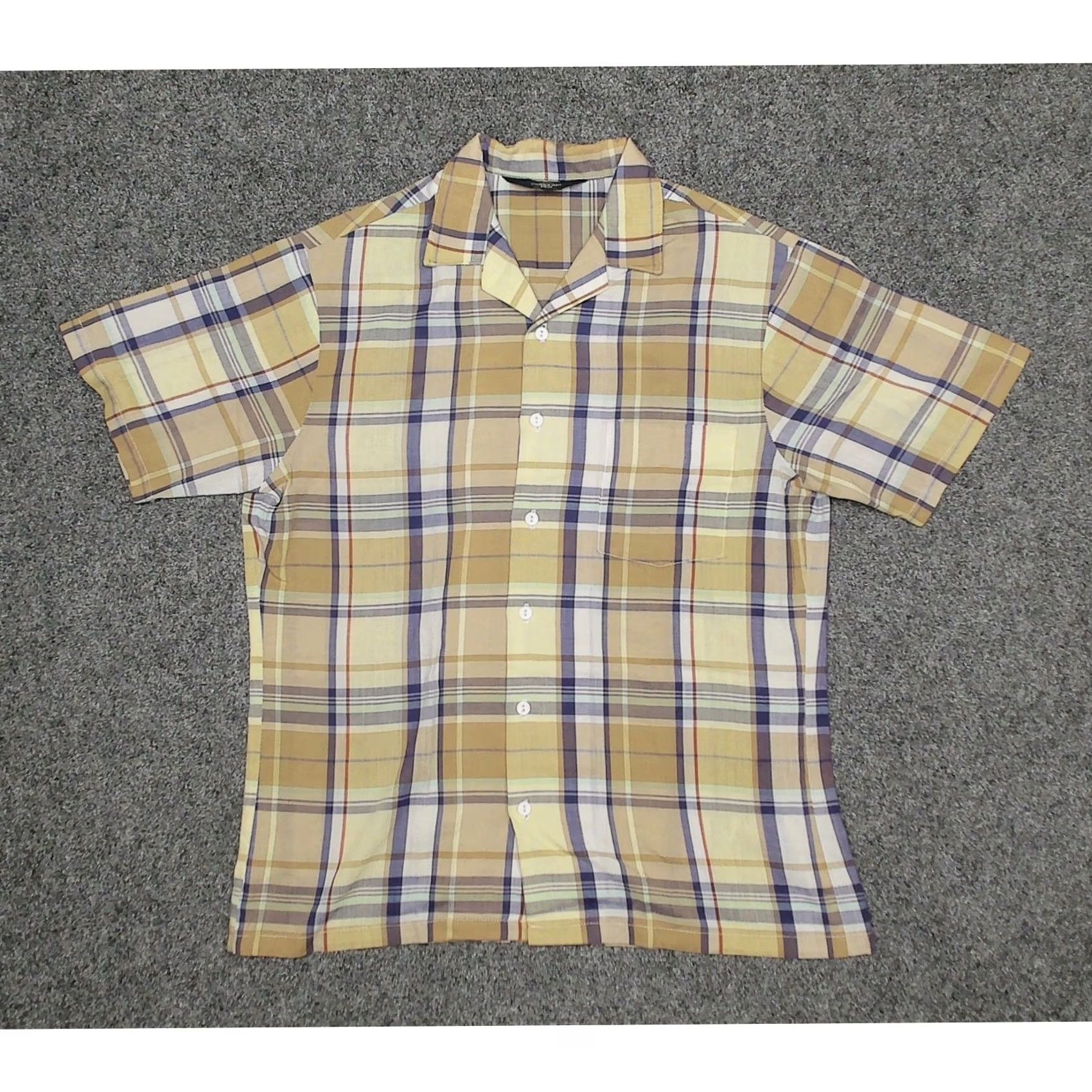 Vintage Vintage California Plus Camp Collar Shirt Mens M Oversized Boxy Plaid 70s Short Sleeve Cotton Polyester Beige Pattern Casual Retro 70s Mens Size US M / EU 48-50 / 2 - 3 Thumbnail