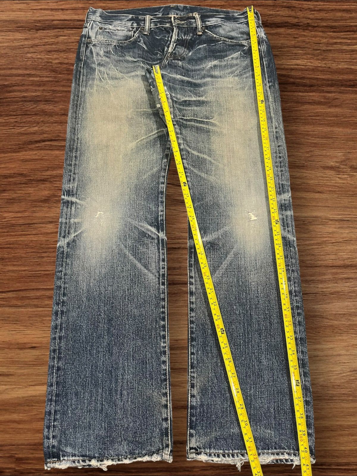 Eternal Vintage Eternal 811 Intense Whiskering Faded Frayed Hem Jean Size US 34 / EU 50 - 14 Thumbnail
