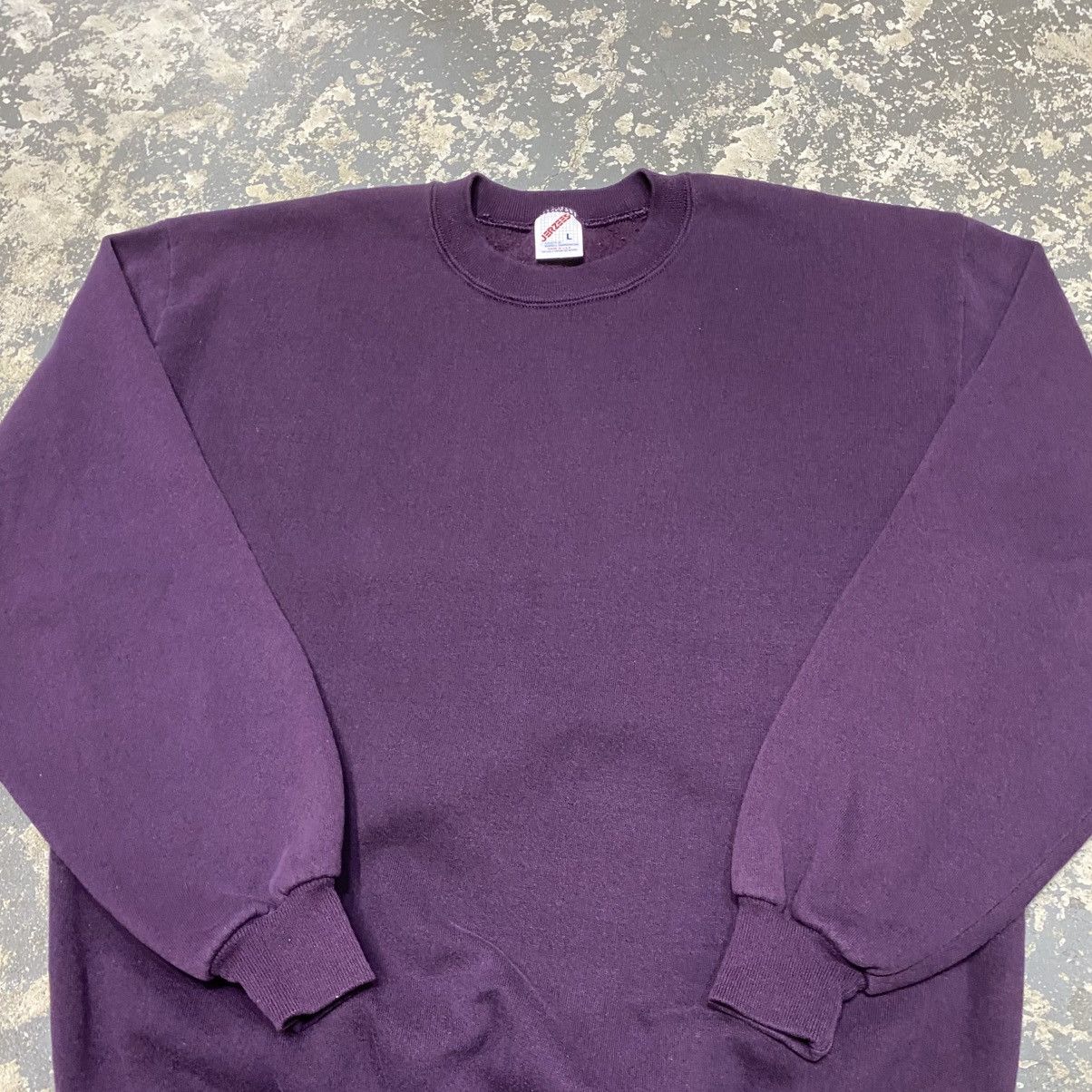 Russell Athletic × Vintage Vintage Jerzees By Russell Athletic Blank Purple Crewneck Size US L / EU 52-54 / 3 - 10 Thumbnail