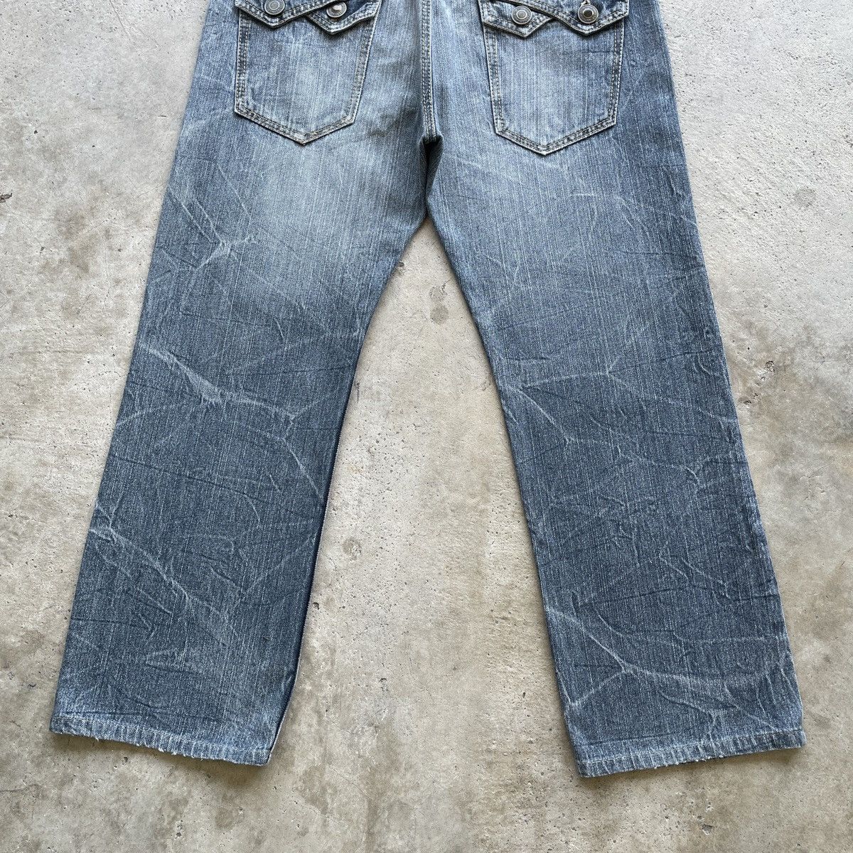 Japanese Brand Vintage Japanese Jeans Distressed Faded Denim Pants W36x27 Size US 36 / EU 52 - 10 Thumbnail