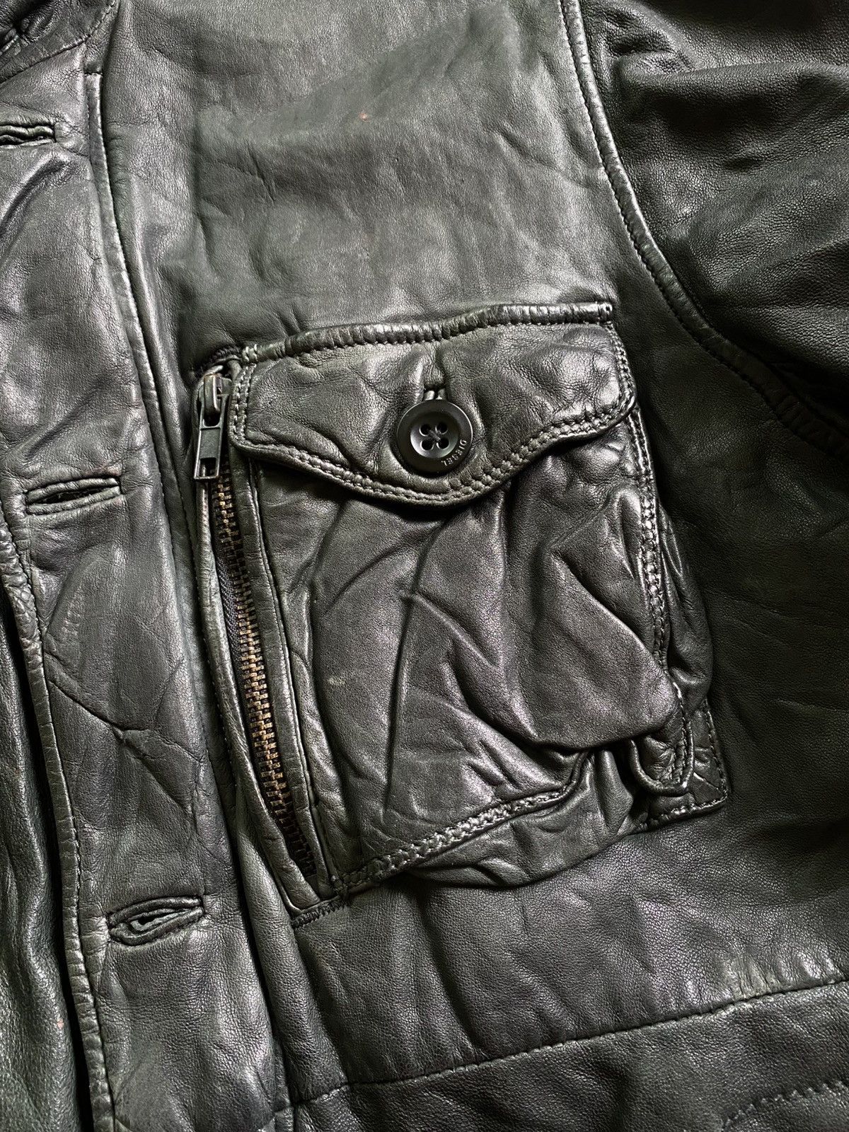 Diesel Archive Diesel Cargo Leather Jacket Size US S / EU 44-46 / 1 - 9 Thumbnail