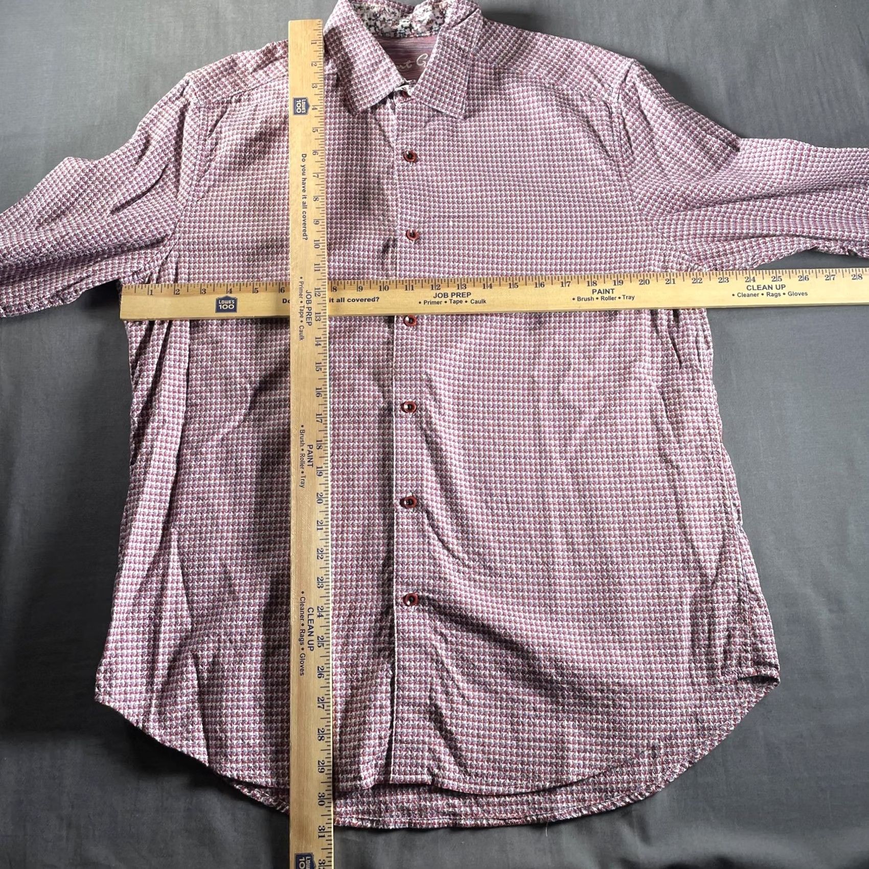 Robert Graham VINTAGE? No. Robert Graham Shirt Mens Large Red Blue Geometric Classic Fit Long Sleeve Cotton Size US L / EU 52-54 / 3 - 7 Thumbnail