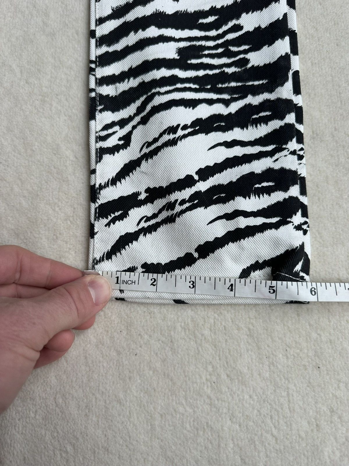 Saint Laurent Paris Grail SS14 Saint Laurent zebra denim jeans Hedi 31 D02 Size US 31 - 7 Thumbnail