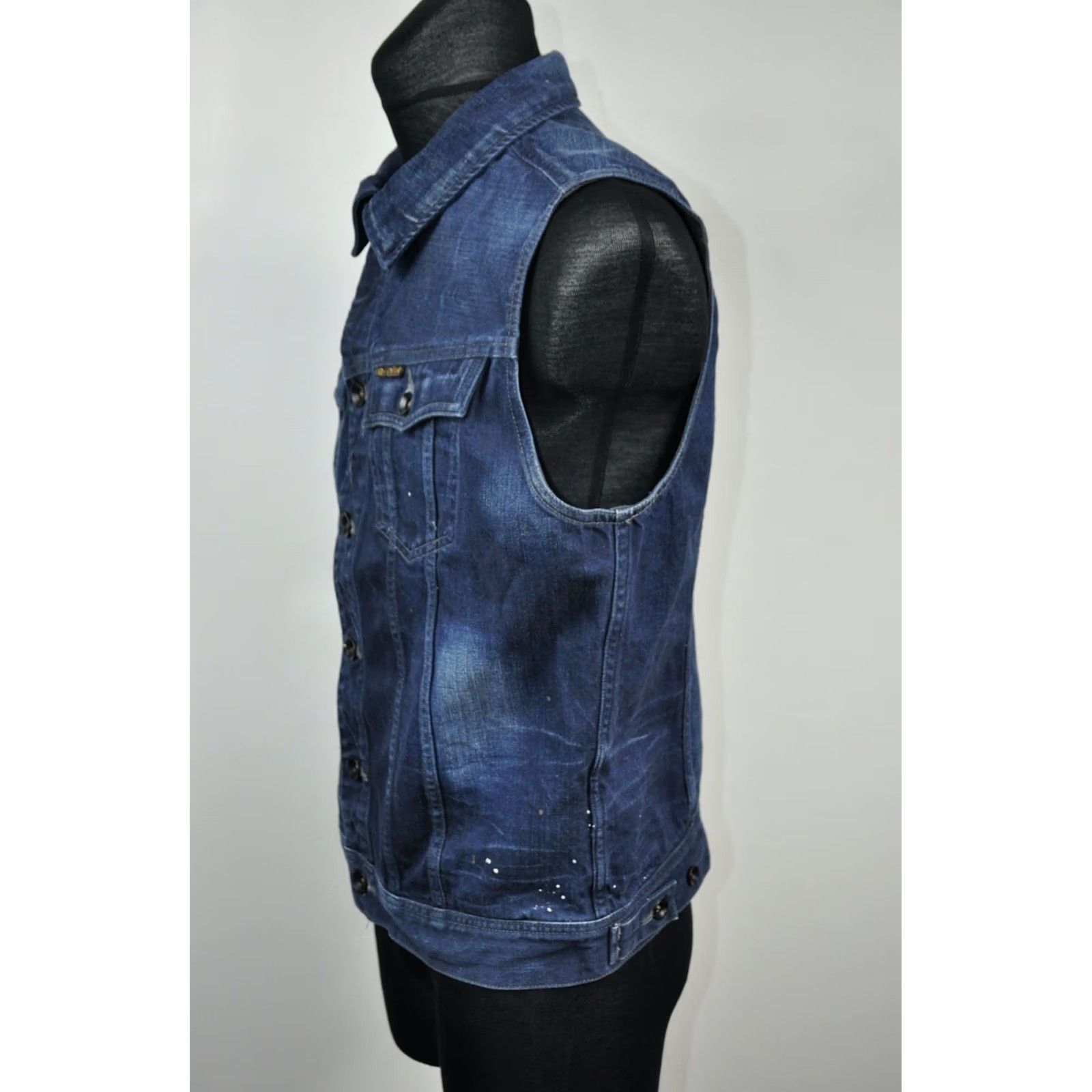 G-Star G-Star Slim Tailor S/Less Jkt Men's Denim size L Shirt Size US L / EU 52-54 / 3 - 3 Thumbnail
