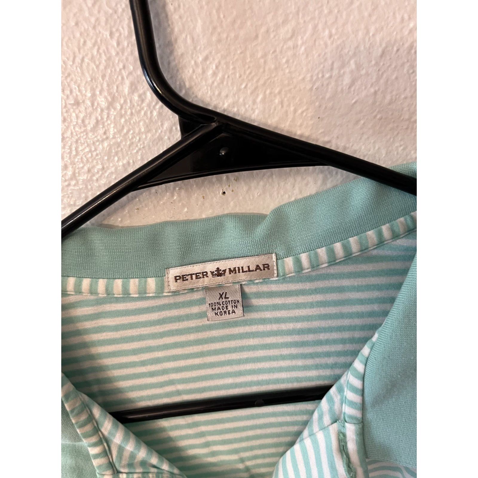 Peter Millar Peter Millar Polo Shirt Mens XL Blue White Striped Stretch Golf Shirt Size US XL / EU 56 / 4 - 3 Thumbnail