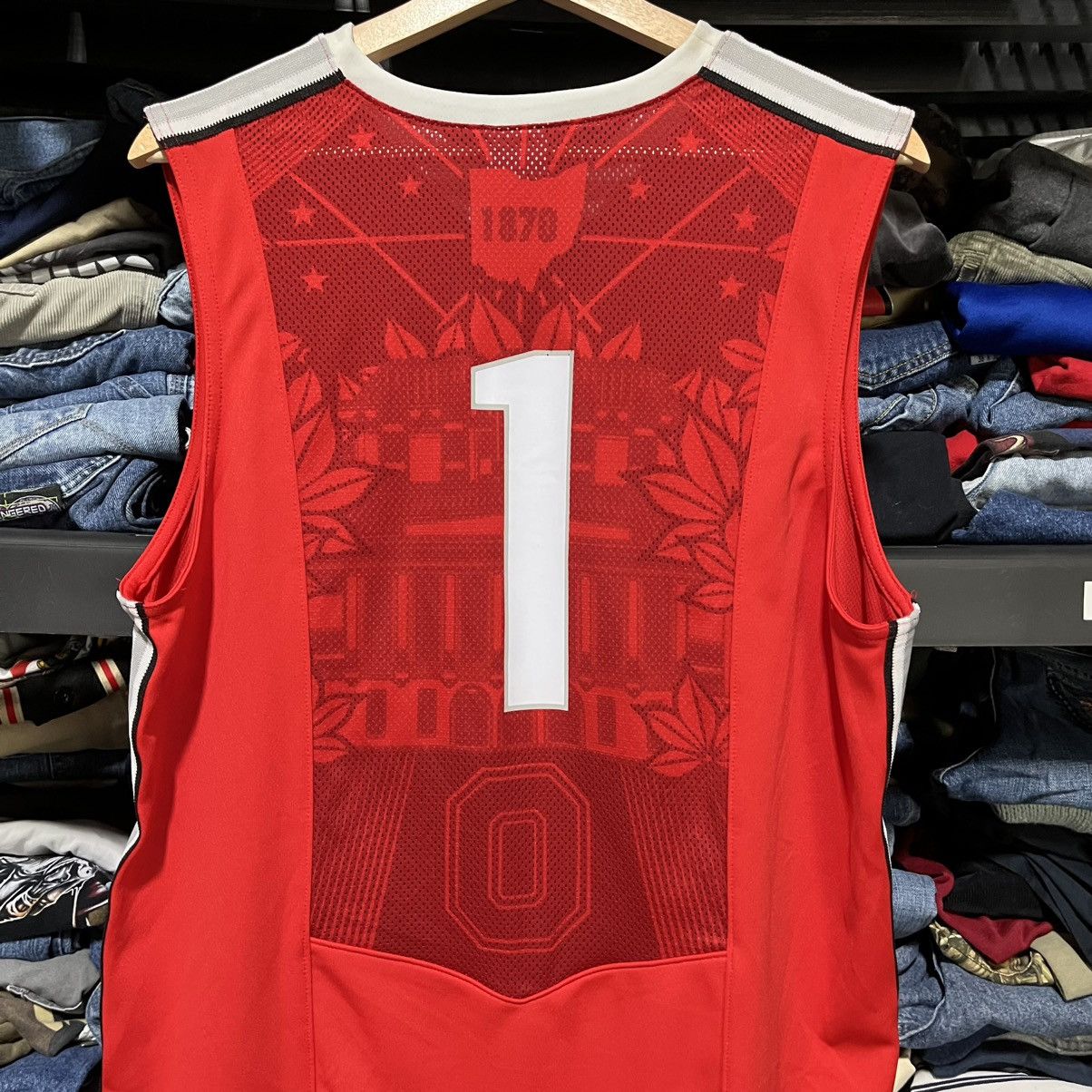 Nike Nike Elite Ohio State #1 Basketball Jersey Medium Red White Size US M / EU 48-50 / 2 - 10 Thumbnail