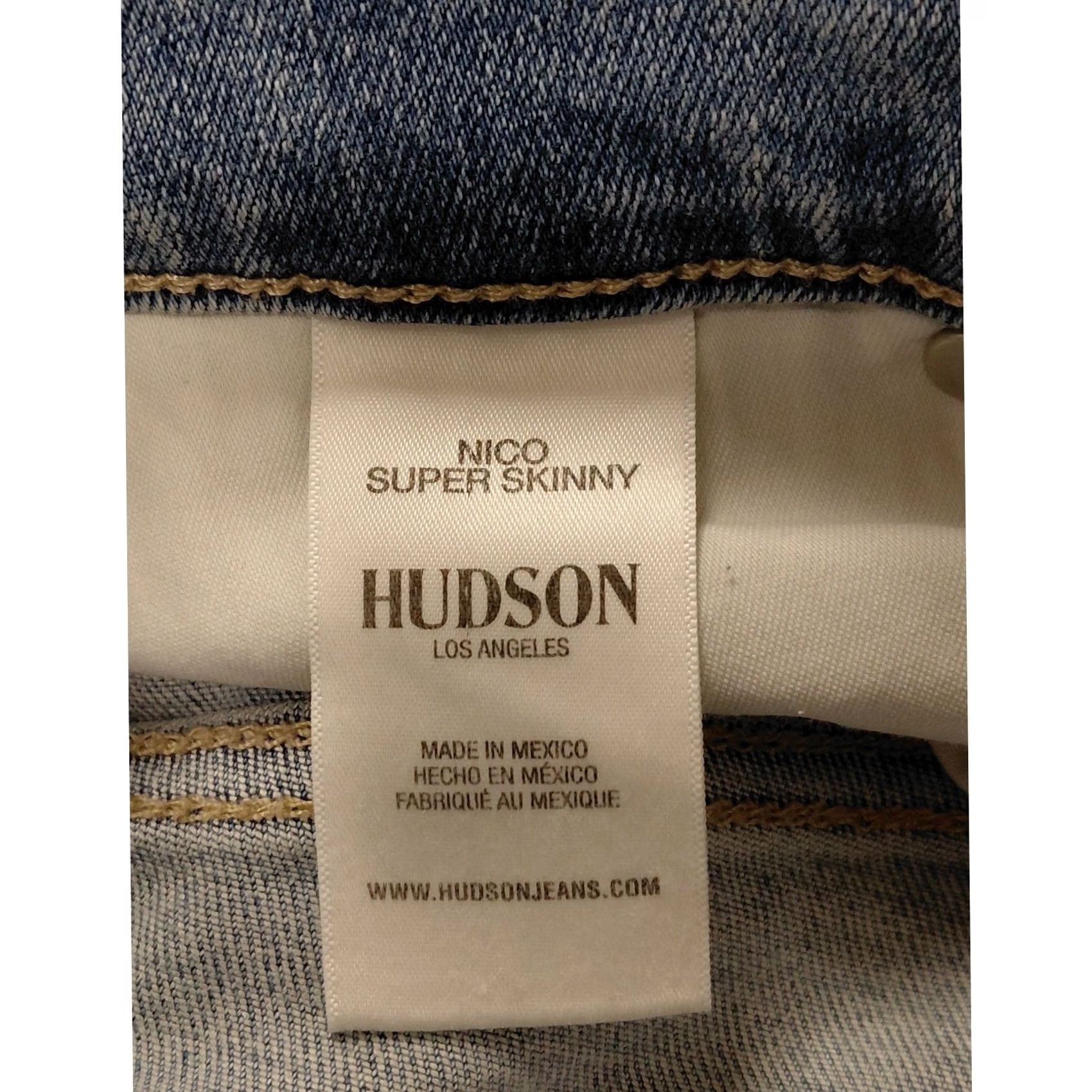 Hudson HUDSON LOS ANGELES Nico Super Skinny Jeans Light Wash Denim 25 Women Size 25 NWT Hudson Nico Super Skinny Jeans Blue Regular Rise Skinny Womens 25 Size 42" / US 20 - 6 Thumbnail