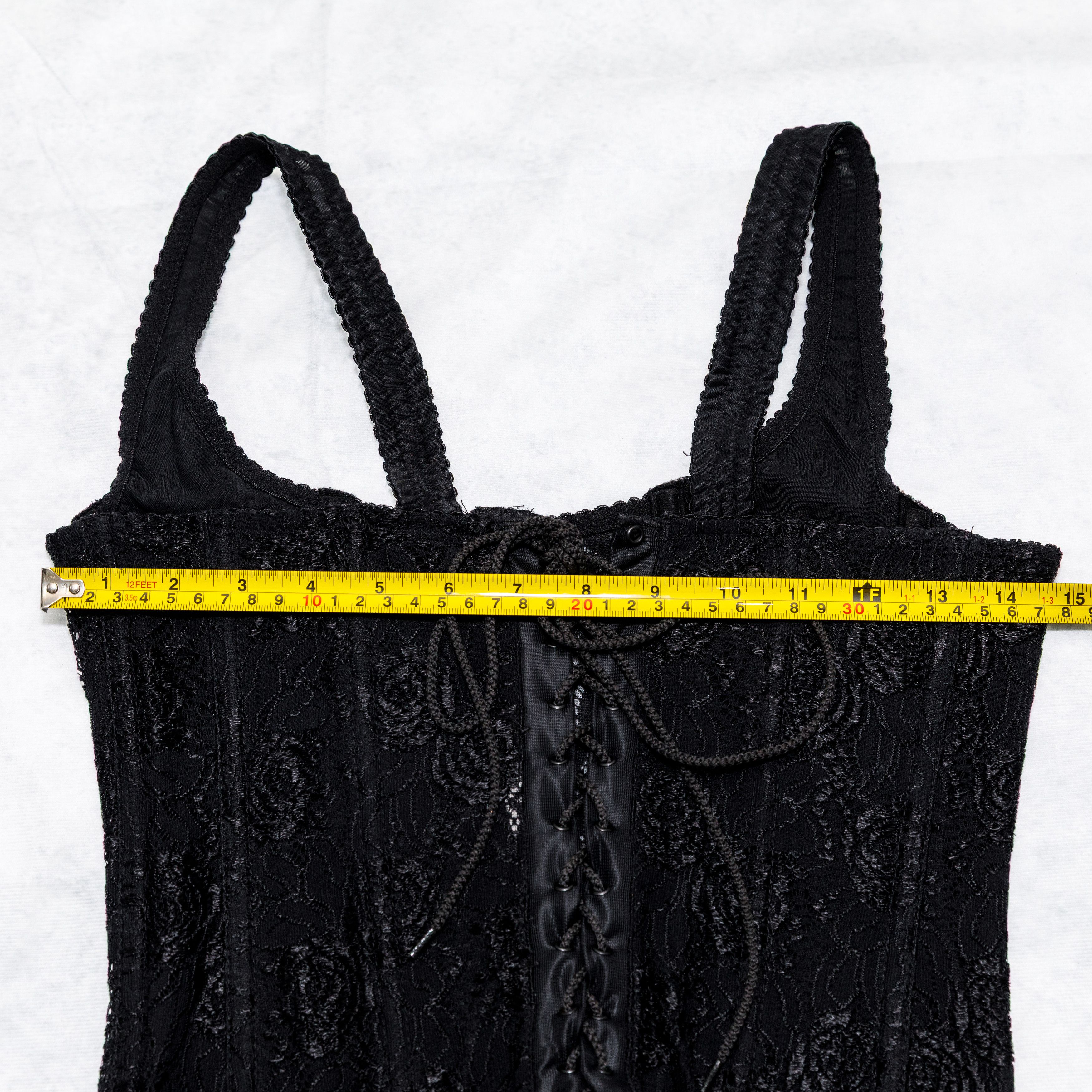 Other Vintage 80s Frederick's Of Hollywood Black Lace Corset Small Size S / US 4 / IT 40 - 3 Thumbnail