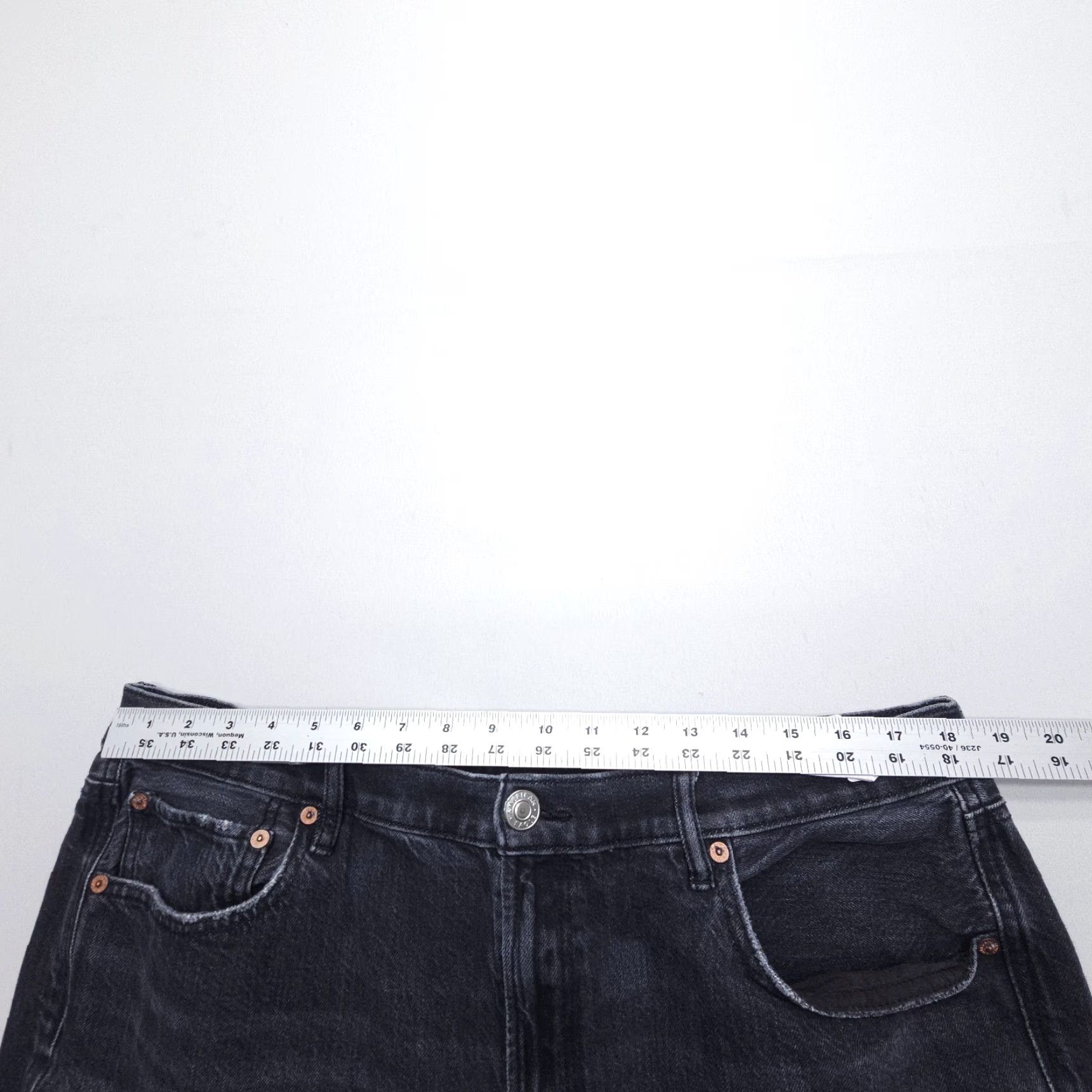 American Eagle Outfitters American Eagle Jeans Plus Size 18 Black High Rise Dark Wash Denim 90's Womens Size 40" / US 18 - 7 Thumbnail