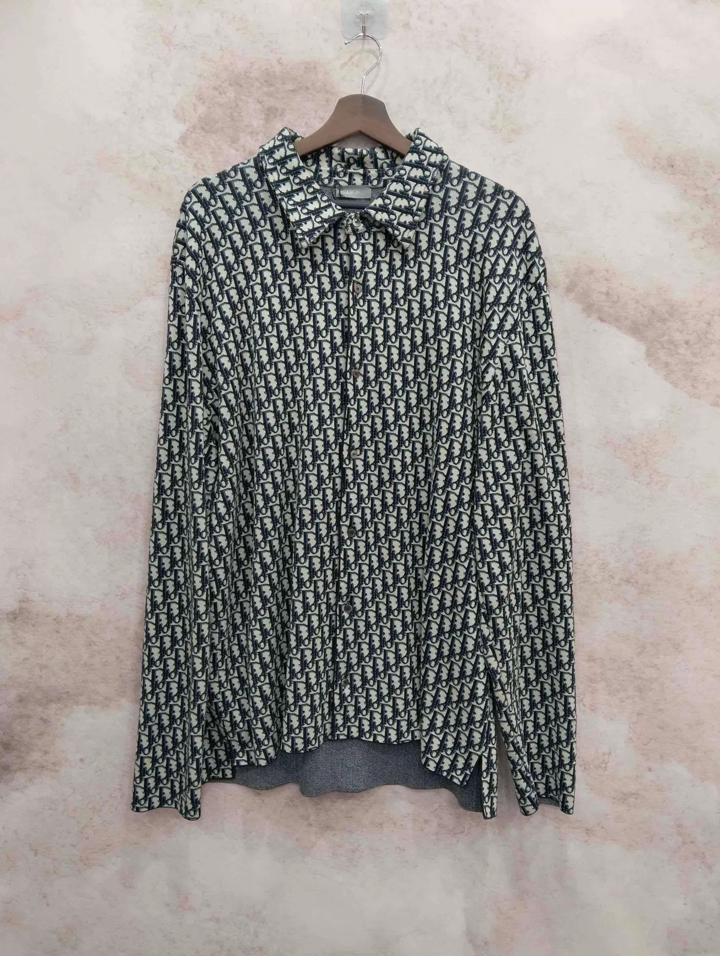 Dior DIOR Classic All Over Logo Print Long Sleeve Shirt XL Size US XL / EU 56 / 4 - 1 Thumbnail