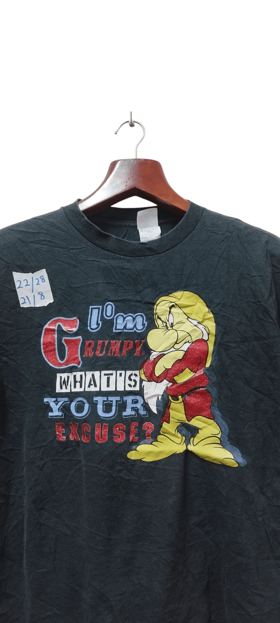 Disney Vtg Grumpy Disney Film Snow White and The 7 Dwarfs T-shirt Size US L / EU 52-54 / 3 - 2 Thumbnail