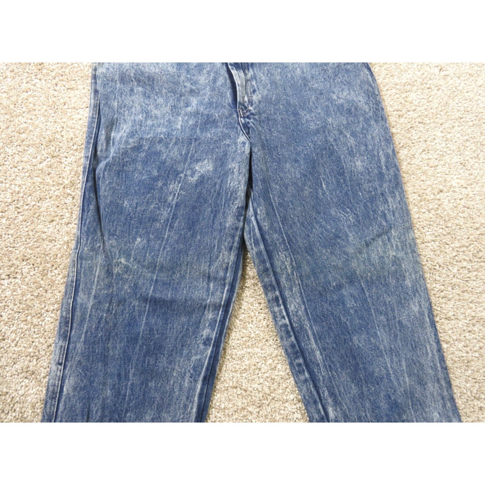 Denime VINTAGE Pizzazz High-Rise Mom Denim Jeans Women 9 28x28 Blue 1980s Straight 4-Pocket Western Cowboy Casual Mens Womens Girls Boys Size 30" / US 8 / IT 44 - 3 Thumbnail
