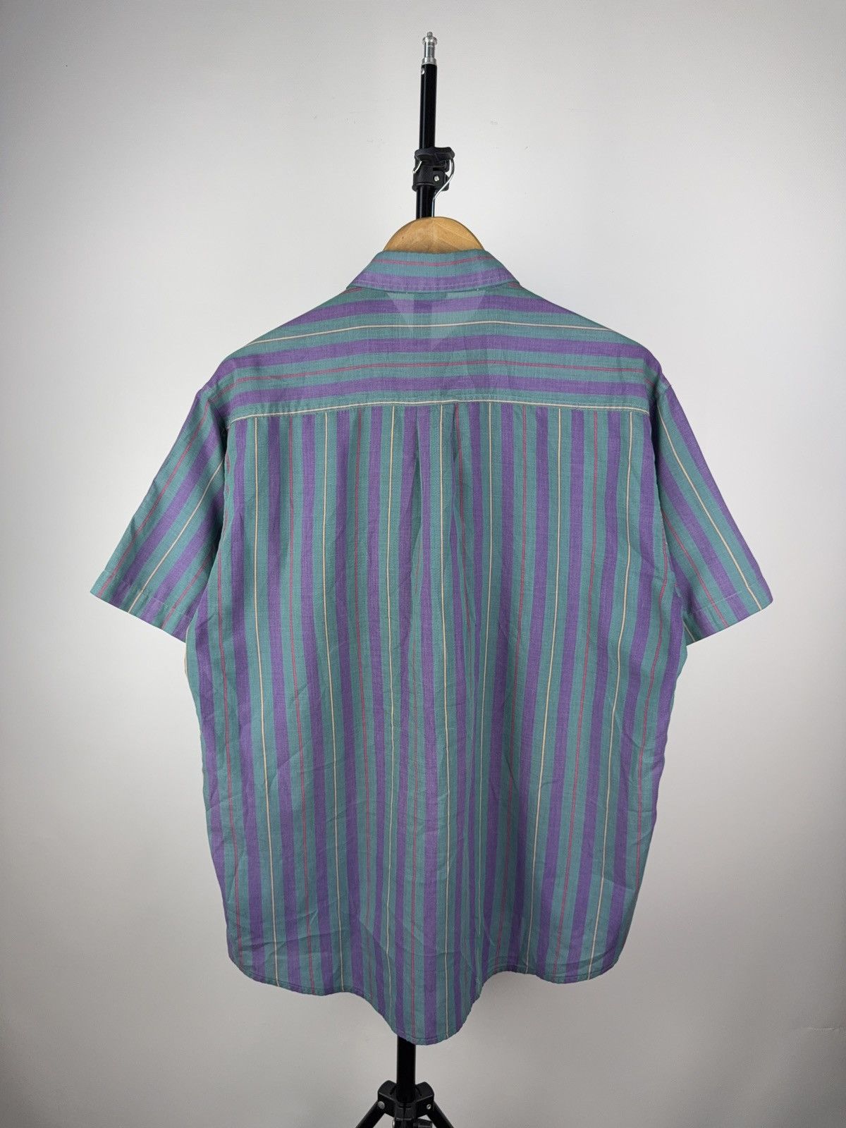 Polo Ralph Lauren × Ralph Lauren × Vintage Vintage 90s Polo Ralph Lauren Striped Short Sleeve Shirt Size US L / EU 52-54 / 3 - 6 Thumbnail