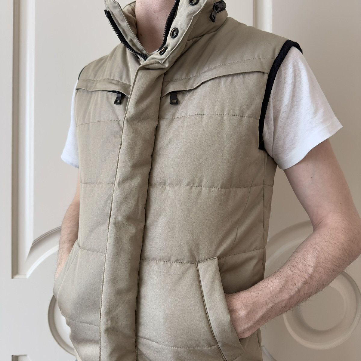 Balmain Balmain S/S 2012 Decarnin Padded Khaki Vest Size US S / EU 44-46 / 1 - 6 Thumbnail