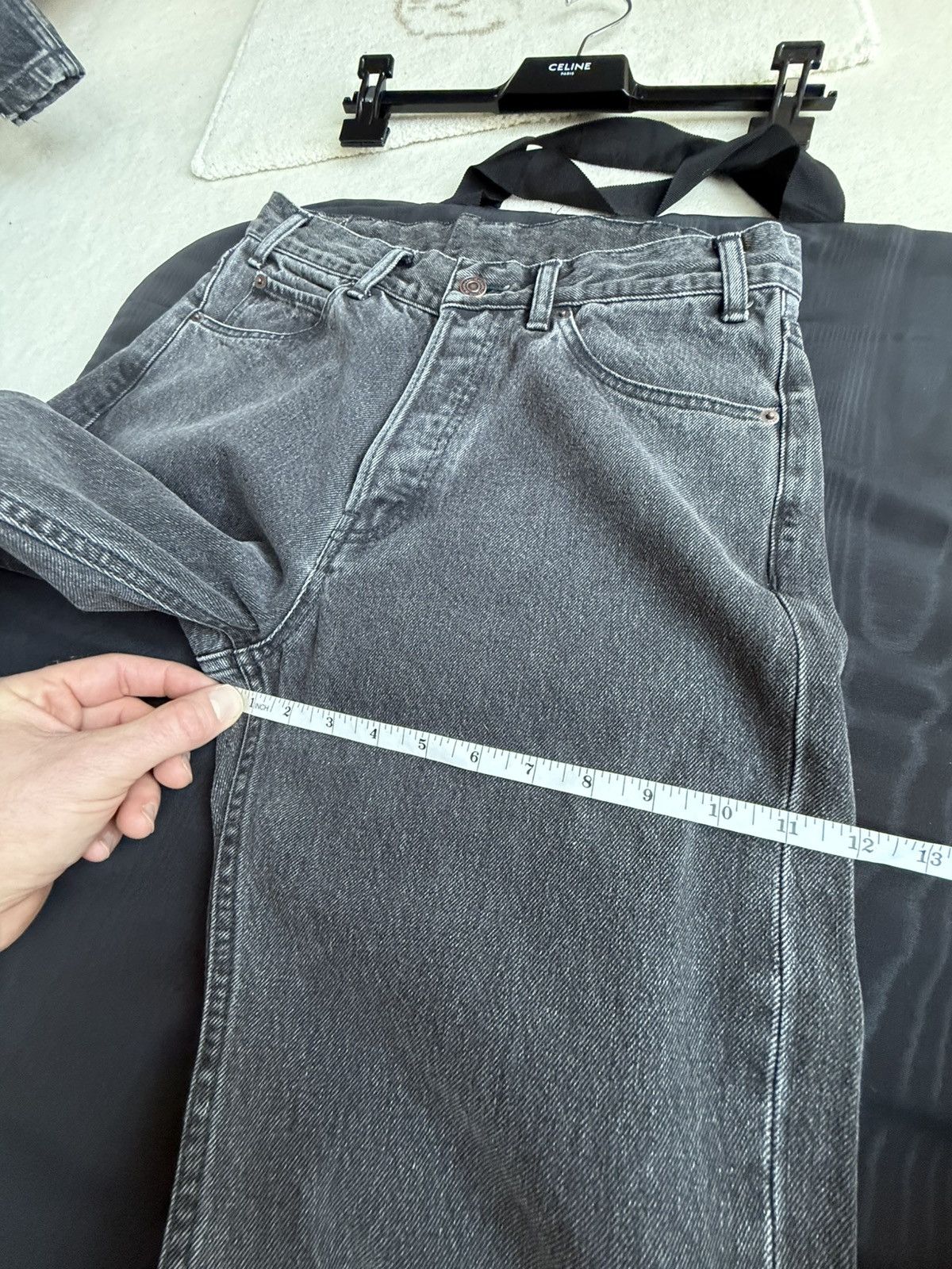 Celine $1.3k FW24 Celine Wesley grey jeans straight loose leg Hedi Size US 29 - 3 Thumbnail