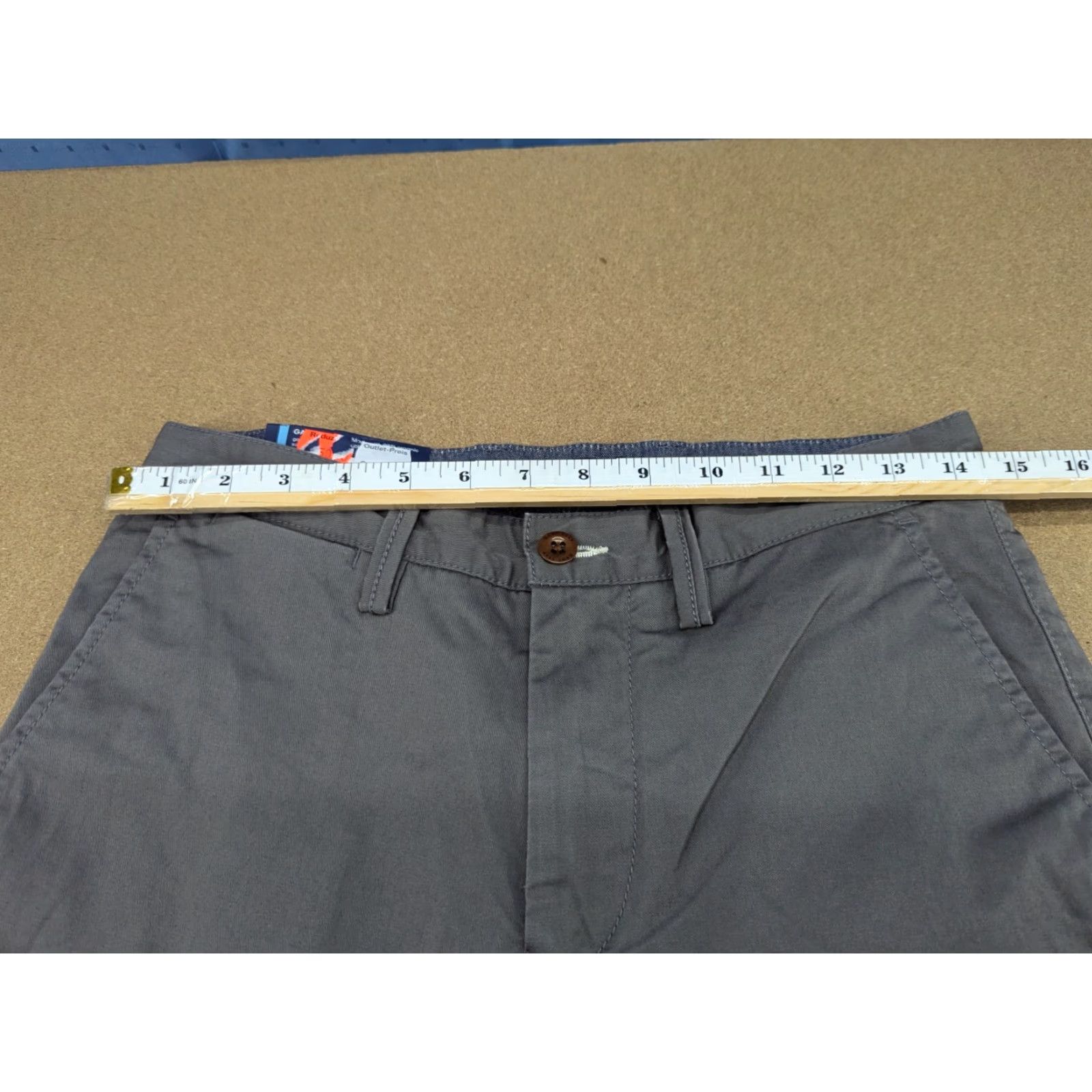 Gant GANT Mens Chino Pants 29x32 Gray Khaki Straight Mid Rise Regular Fit Pants Mens Color Gray Size 29 Style Chino Front Flat Front Size US 29 - 4 Thumbnail