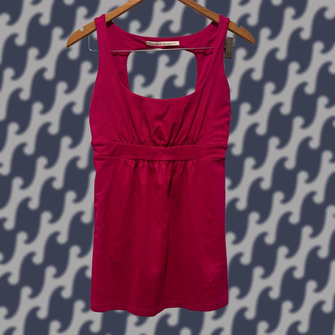 Susana Monaco Susana Monaco Tank Top Size M Pink Womens Supplex Lycra Cutout Back Made in USA Size M / US 6-8 / IT 42-44 - 1 Thumbnail