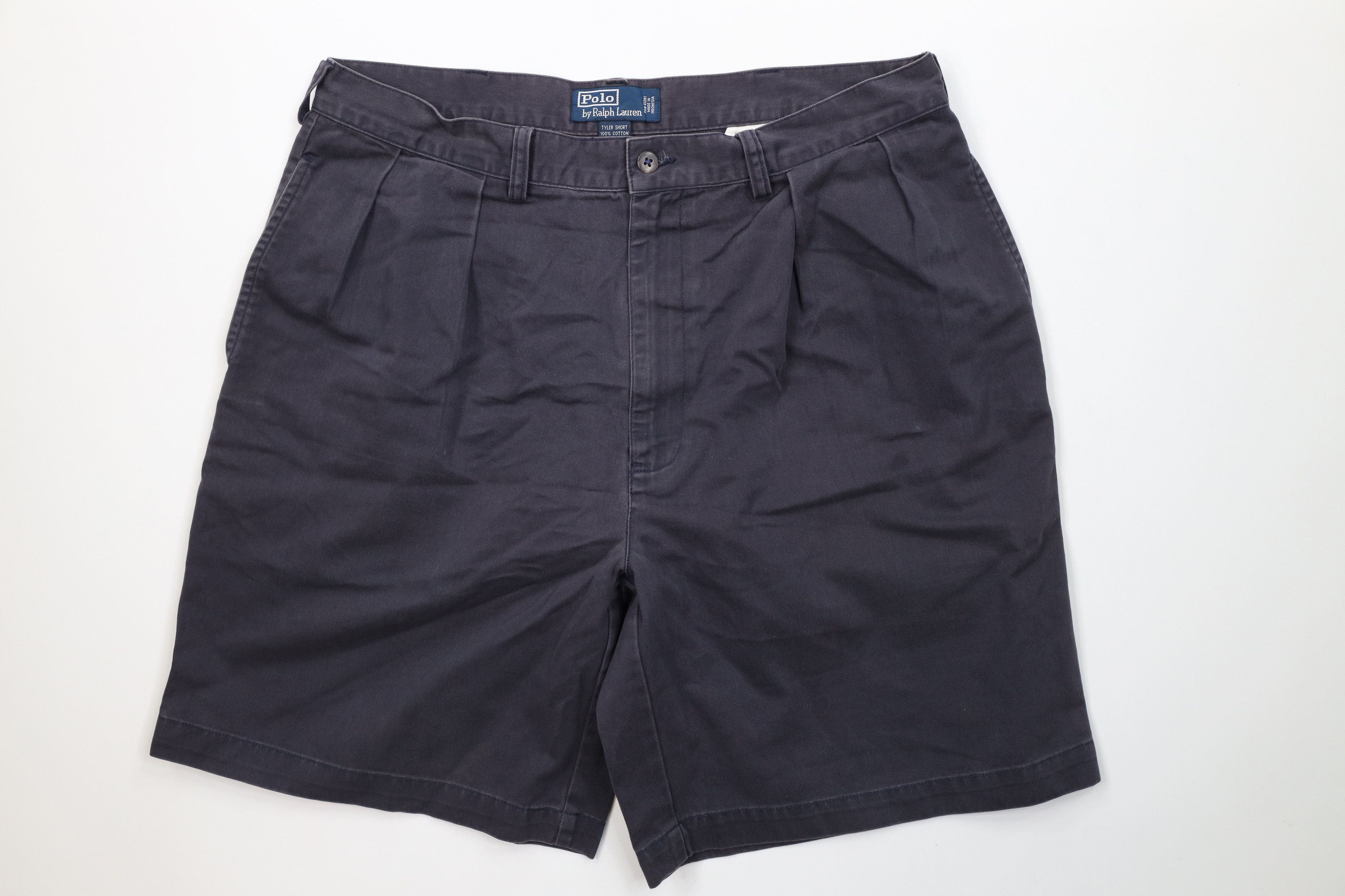 Ralph Lauren Vintage 90s Ralph Lauren Golf Chino Shorts Navy Blue Cotton Size US 36 / EU 52 - 1 Thumbnail