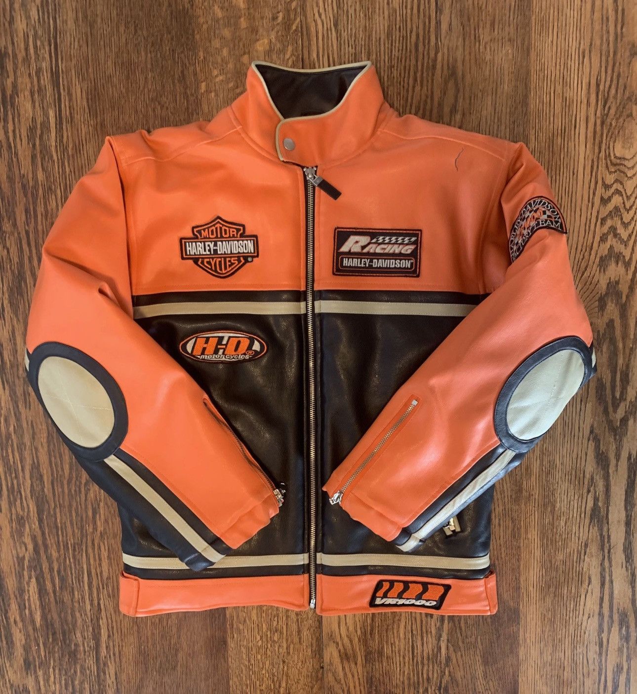 Harley Davidson Leather Jacket Women's S Boys M