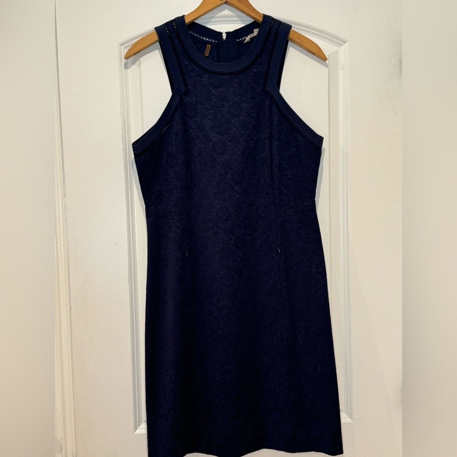 Rebecca Taylor Rebecca Taylor Sleeveless Blue Lace Sheath Dress Size 8 Size M / US 6-8 / IT 42-44 - 6 Thumbnail