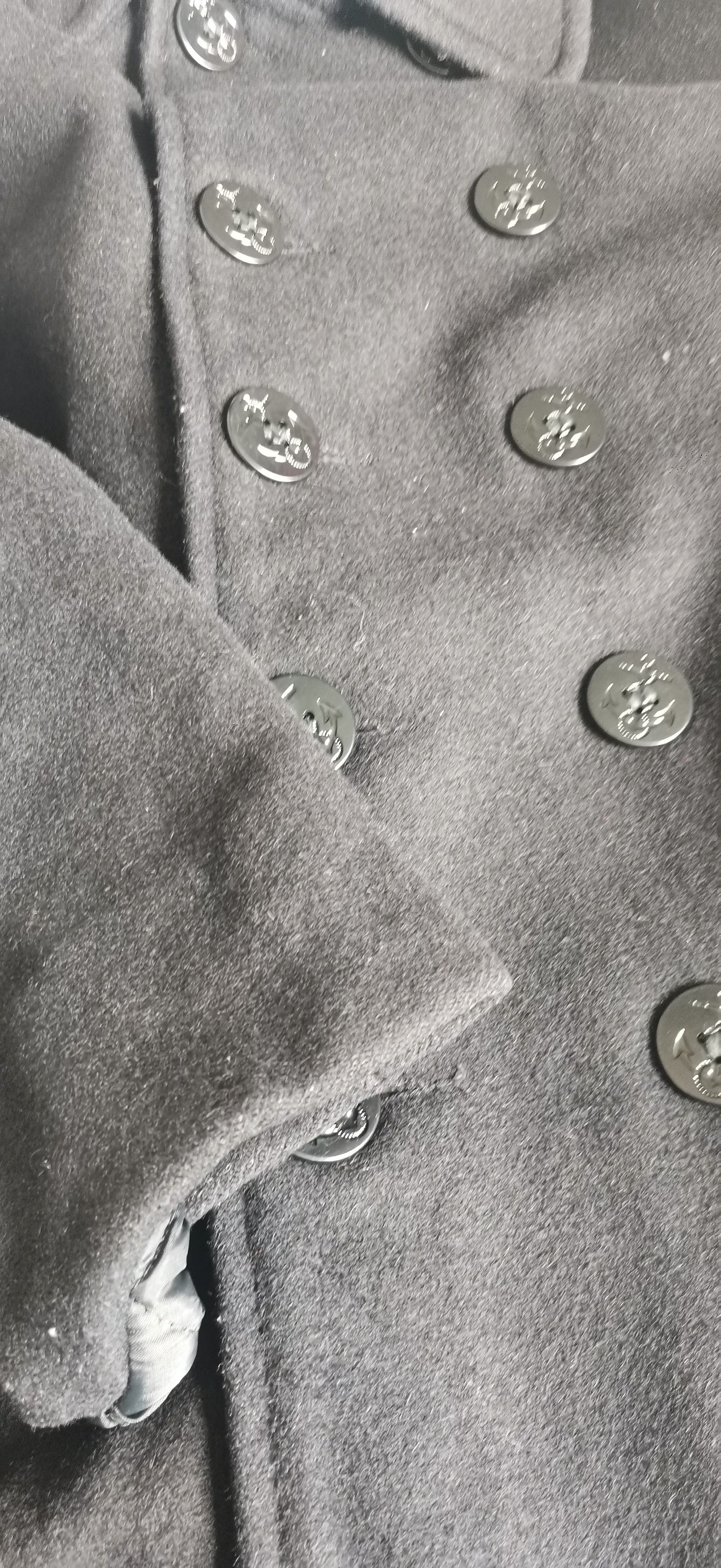 Schott × Vintage Vintage Schott US 740N black wool pea coat jacket size 42 Size US M / EU 48-50 / 2 - 4 Thumbnail