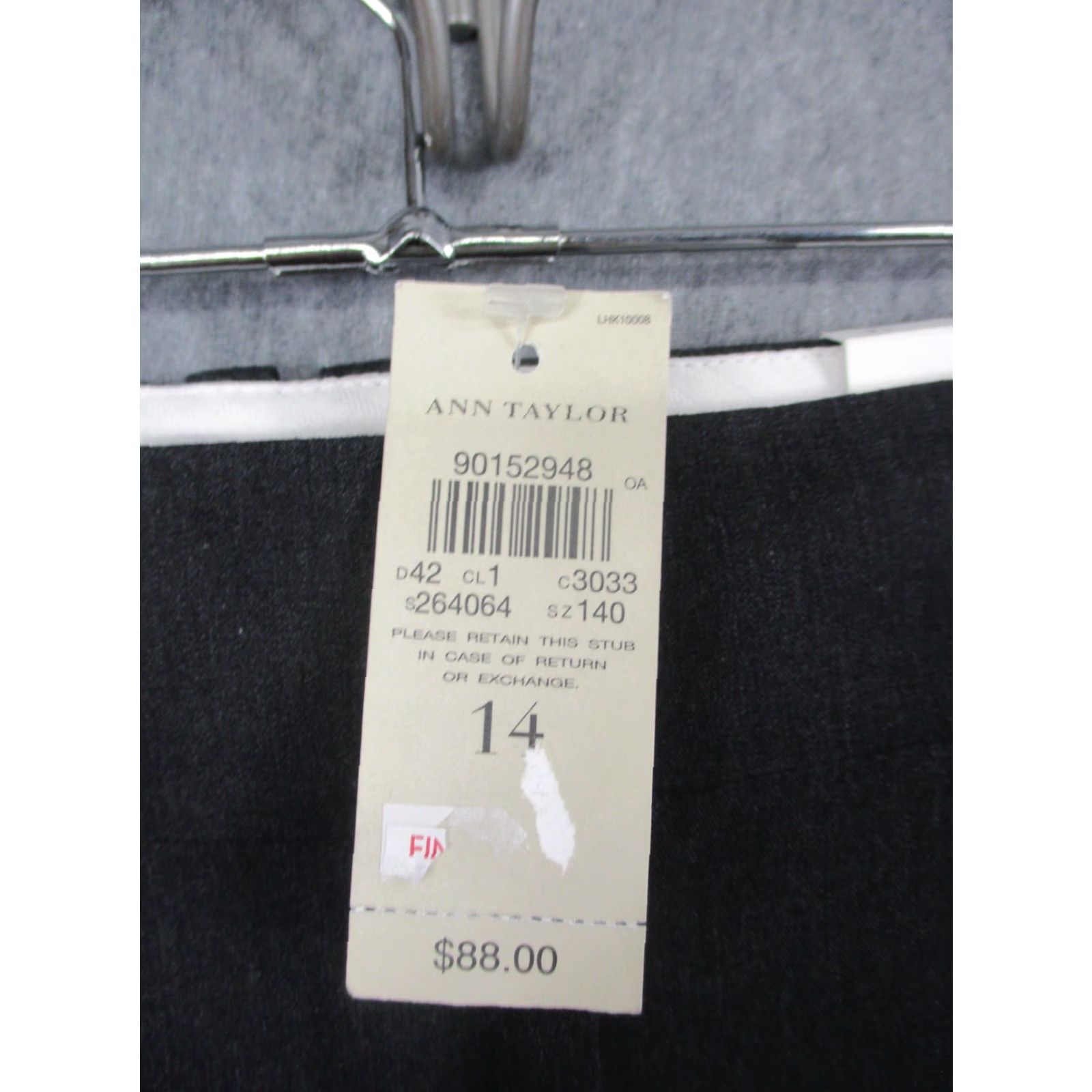 Ann Taylor Ann Taylor City Fit Trouser Leg Pants Womens 14 Gray Dress Career Work Office Size 36" / US 14 / IT 50 - 2 Thumbnail