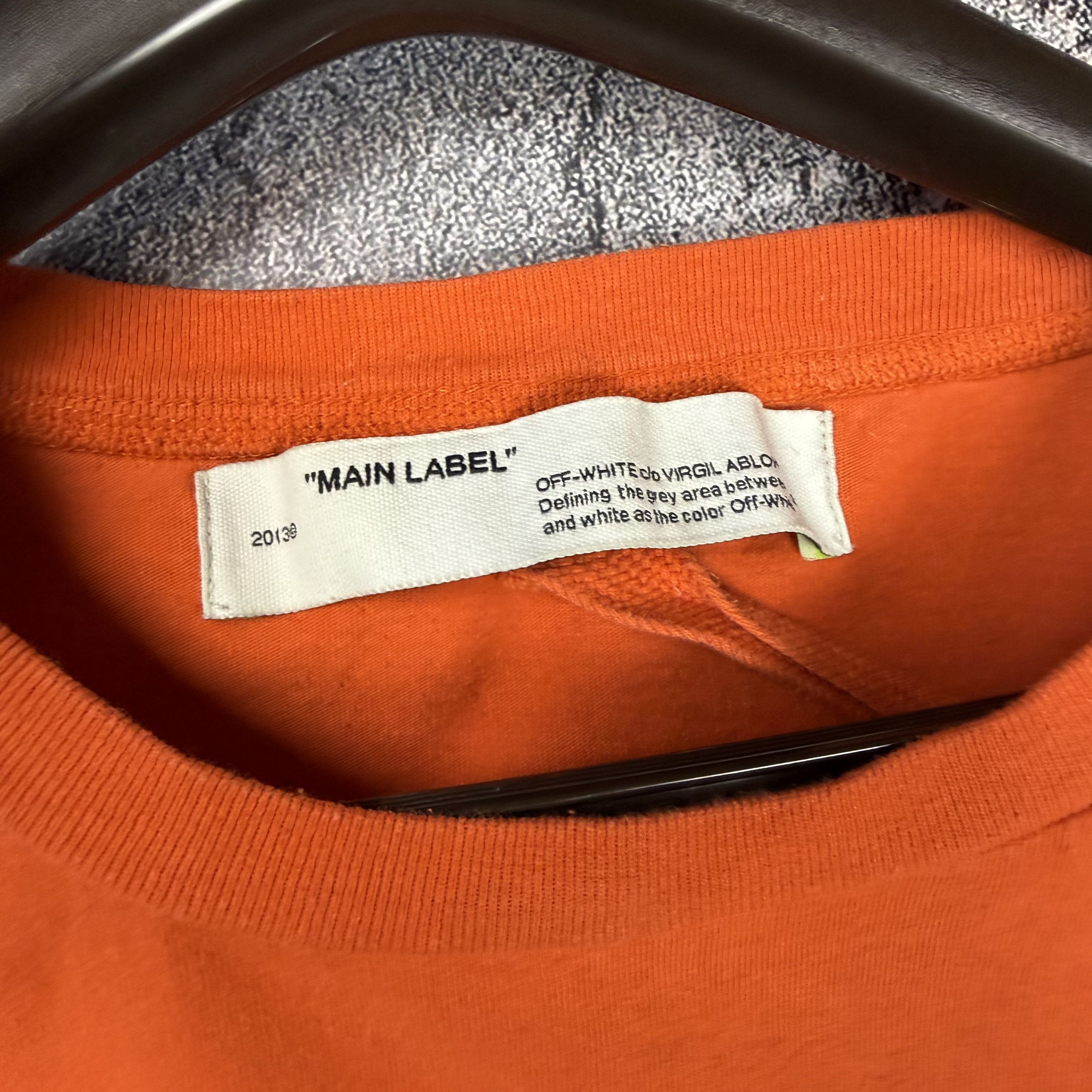 Off-White Off White Orange Embroidered Scribble Arrows Logo T-Shirt Size US L / EU 52-54 / 3 - 8 Thumbnail