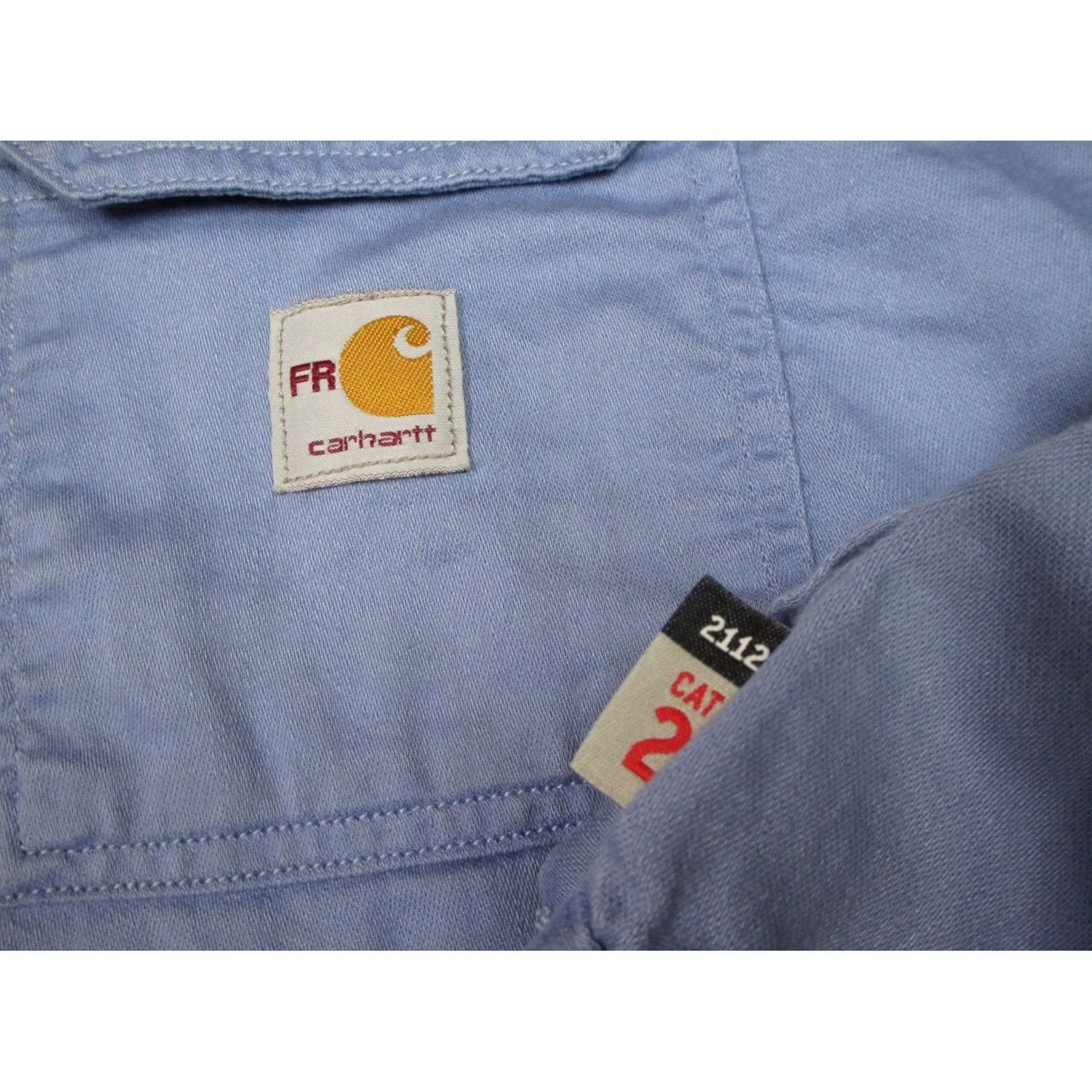 Carhartt Carhartt FR Shirt Men 4XL Blue Long Sleeve Button Up Workwear Shirt Size US XXL / EU 58 / 5 - 3 Thumbnail