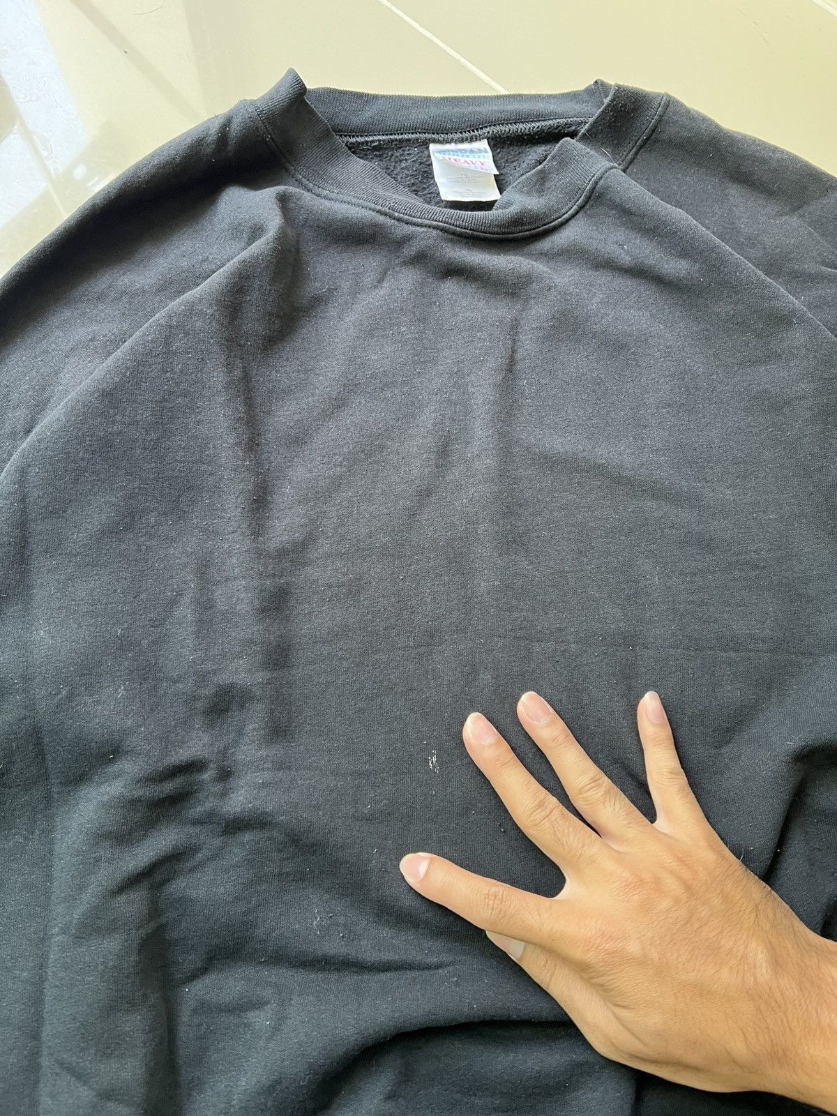 Gildan Vintage Faded Gilden Black Blank Crewneck Size US XL / EU 56 / 4 - 6 Thumbnail