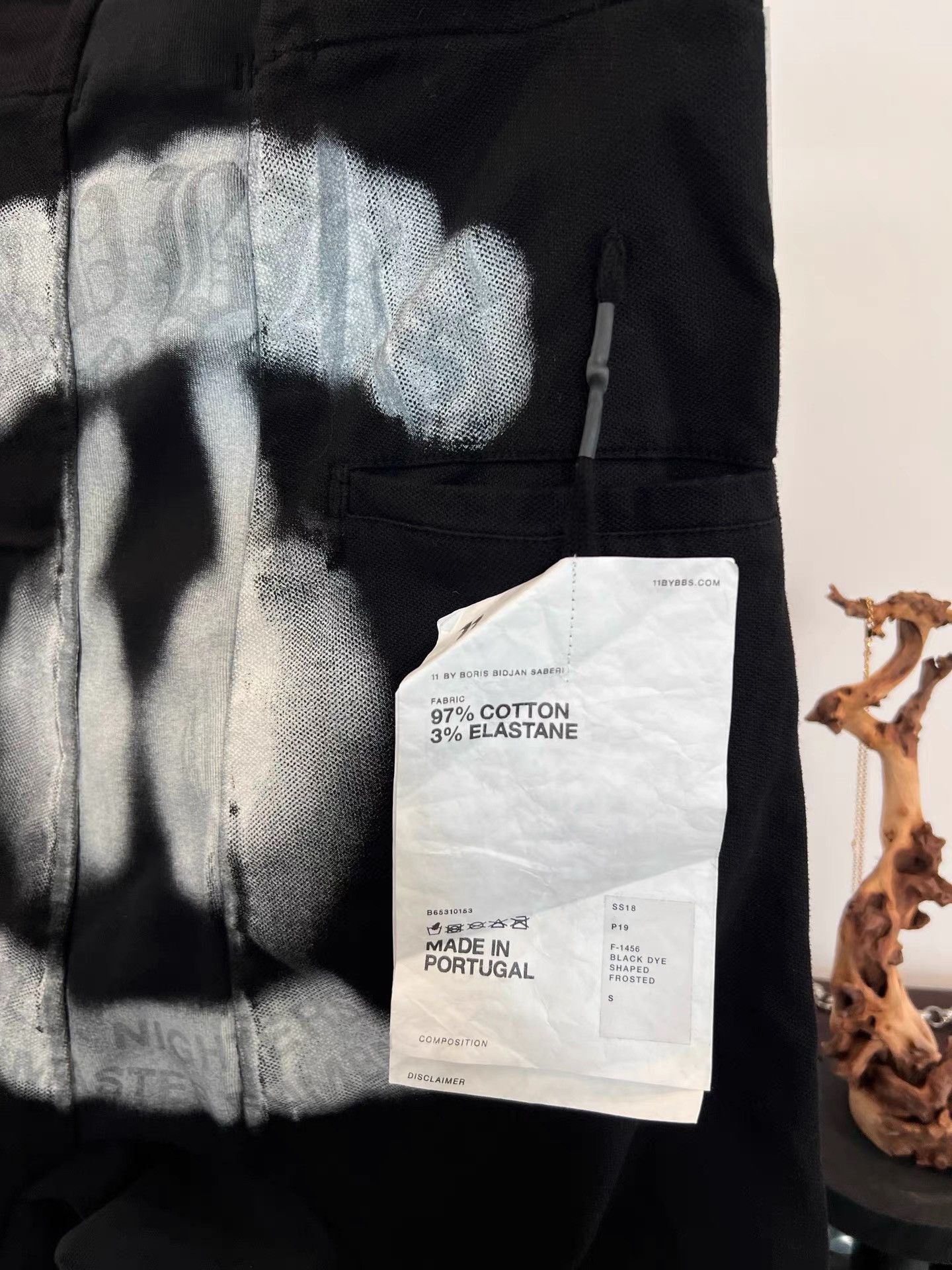 11 By Boris Bidjan Saberi 11by BBS Ink Print Low Crotch Trousers K35 Size US 31 - 5 Thumbnail