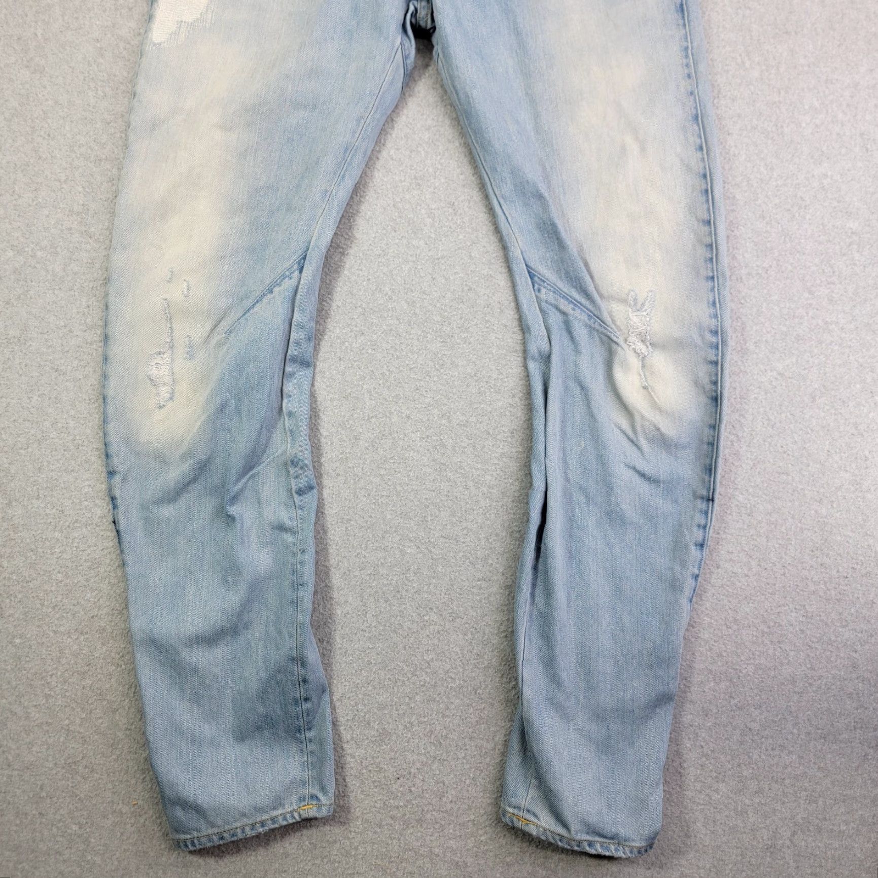 G-Star G STAR ARC 3D SLIM MENS LIGHT BLUE JEANS SIZE W32 L32 distressed button fly Size US 32 / EU 48 - 2 Thumbnail