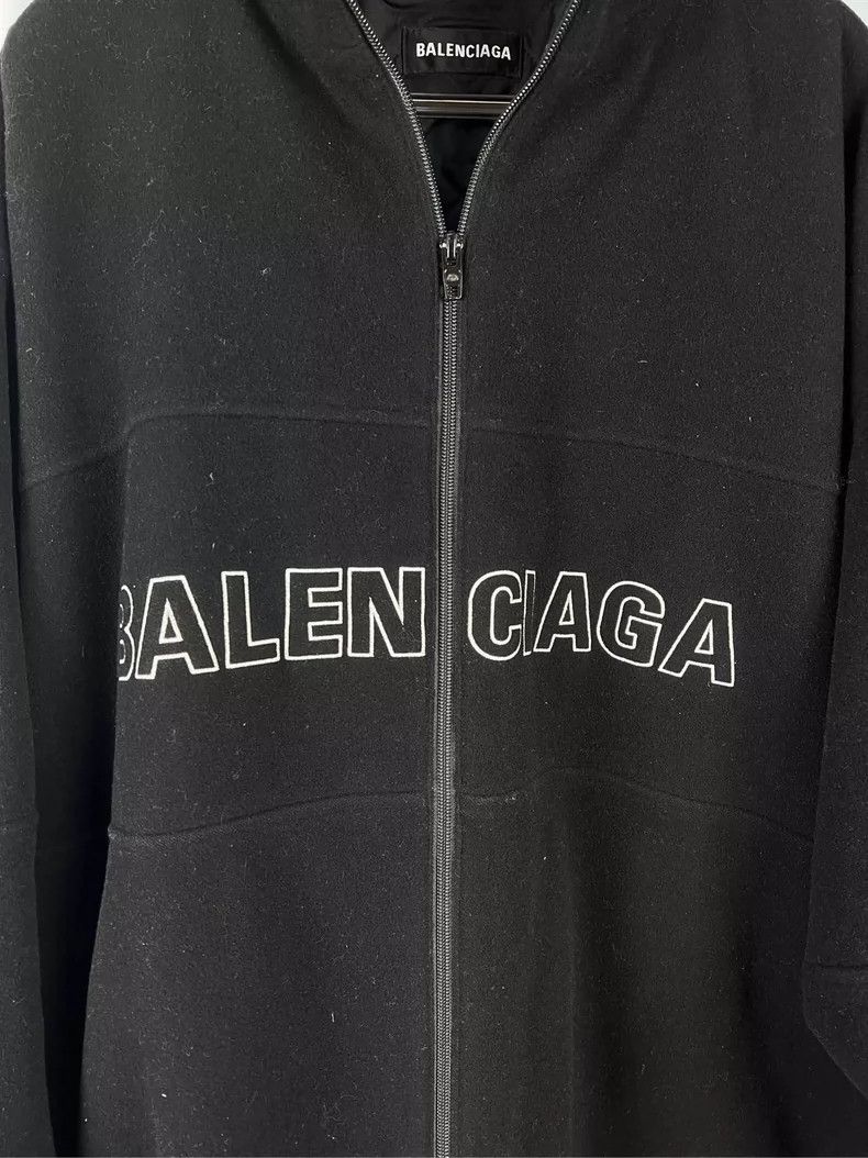 Balenciaga Balenciaga Letter on the chest wool fleece zipper jacket c Size US S / EU 44-46 / 1 - 3 Thumbnail