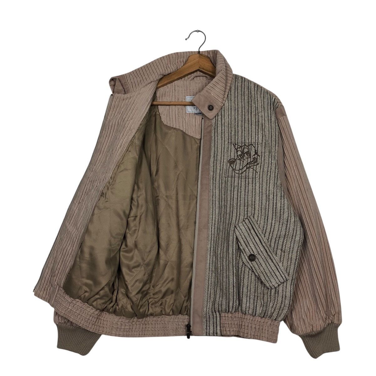 Japanese Brand 📌Vintage Bomber Jacket World Max Club Striped Issey Miyake Size US M / EU 48-50 / 2 - 12 Thumbnail