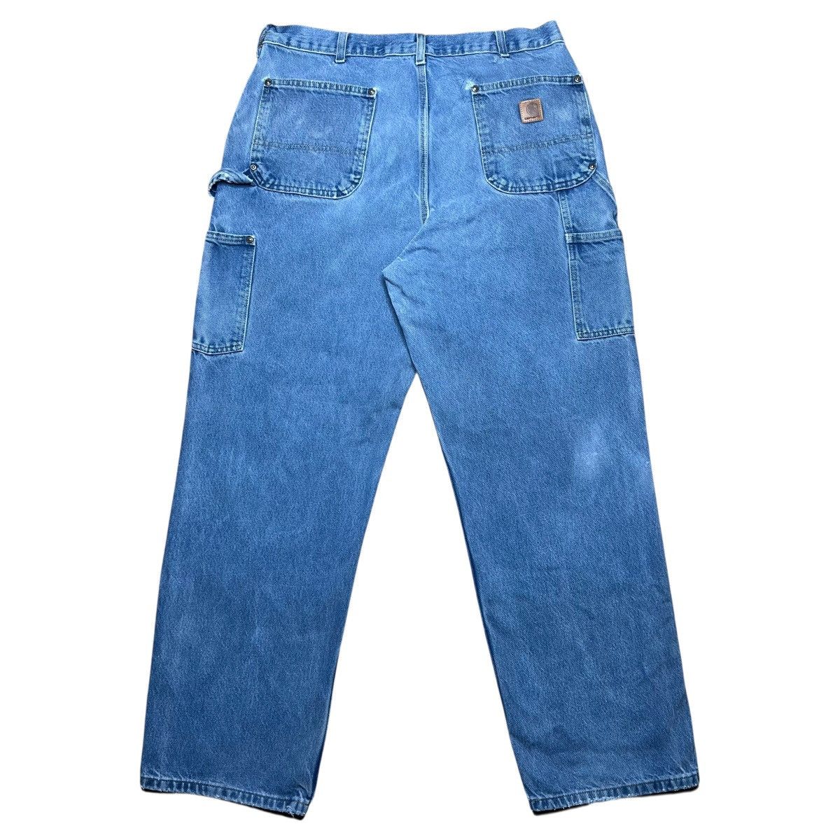 Carhartt 2000s Carhartt Denim Double Knee Carpenter Dungaree Pants Size US 35 - 2 Thumbnail