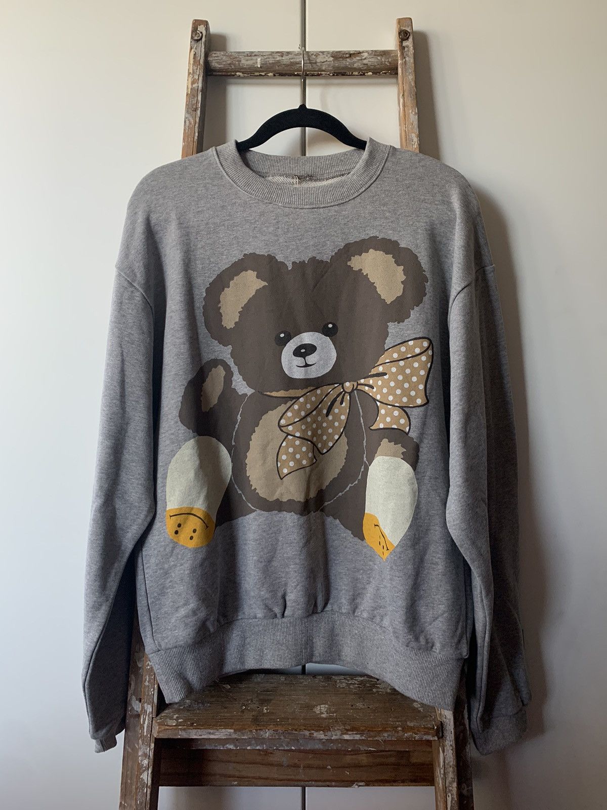 Kapital KAPITAL BIG BEAR HAPPY SOCKS GREY TOP SWT KNIT SWEATSHIRT Size US XL / EU 56 / 4 - 9 Thumbnail