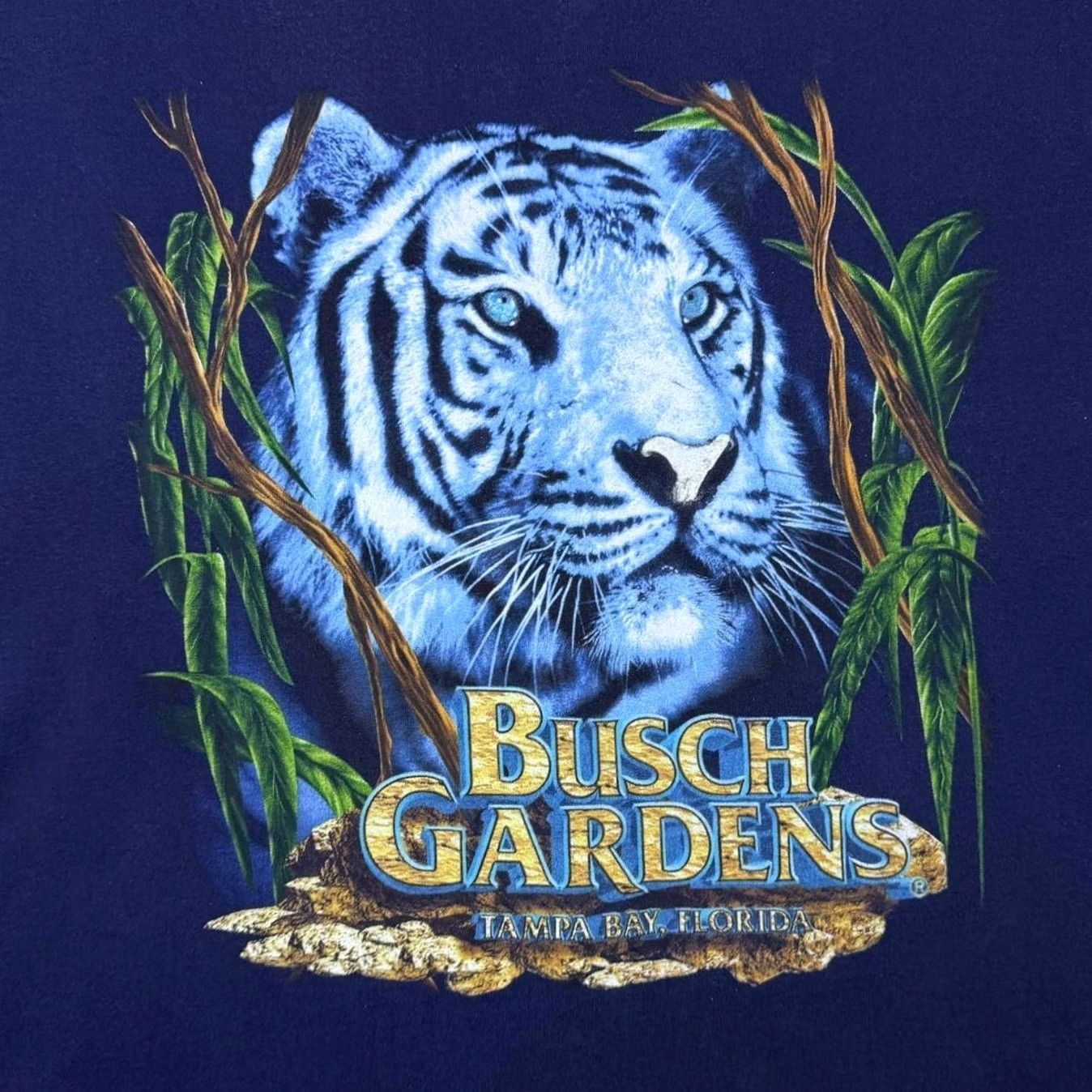 Vintage VINTAGE Wild Gear Busch Gardens Florida USA Graphic Print Navy Blue T-Shirt XXL Men Size US XXL / EU 58 / 5 - 4 Thumbnail