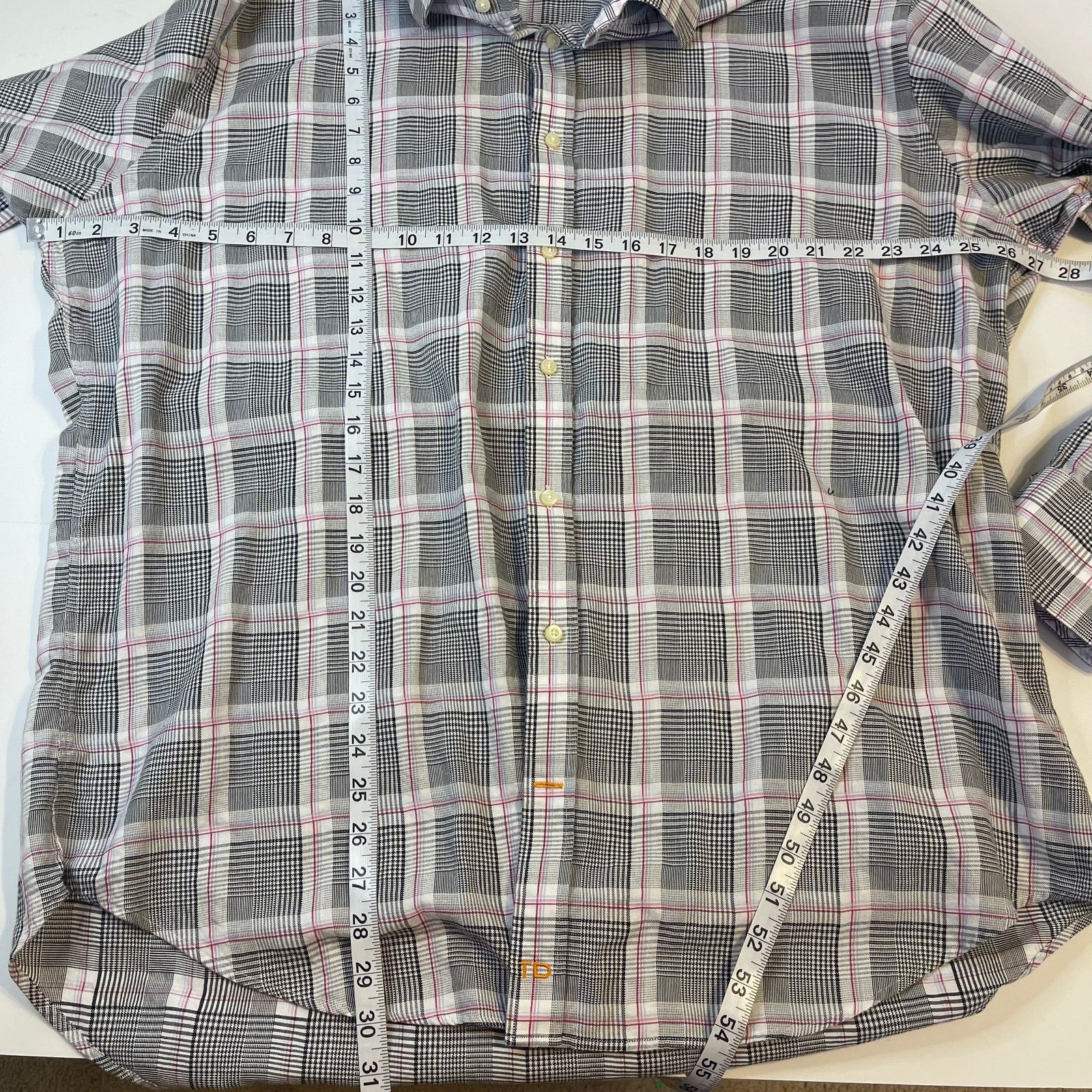 Thomas Dean Thomas Dean Button Down Plaid Cotton Casual Shirt, XXL Size US XXL / EU 58 / 5 - 6 Thumbnail