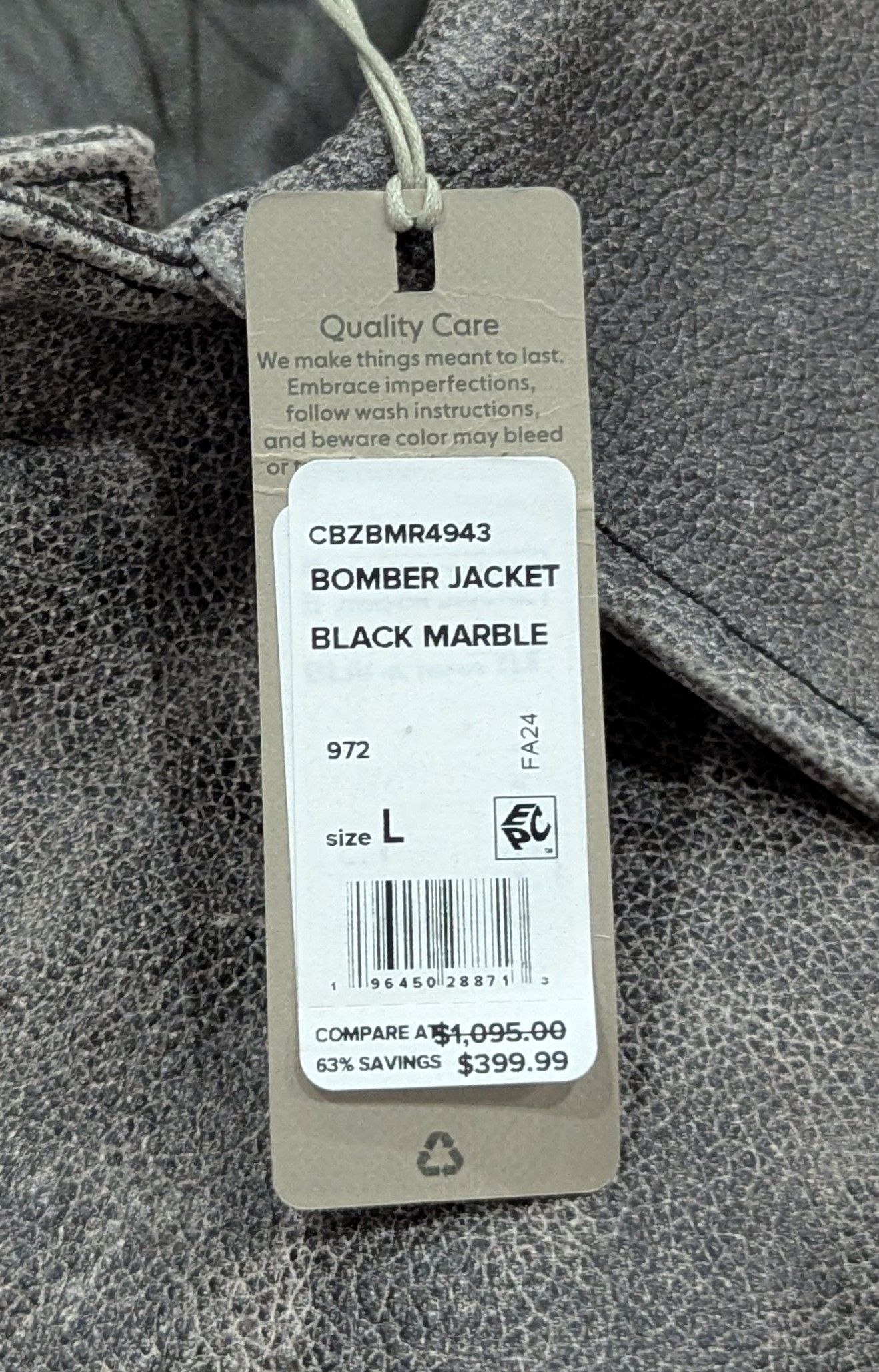 Hudson Hudson Jeans Leather Bomber Jacket Black Marble Large Size US L / EU 52-54 / 3 - 10 Thumbnail