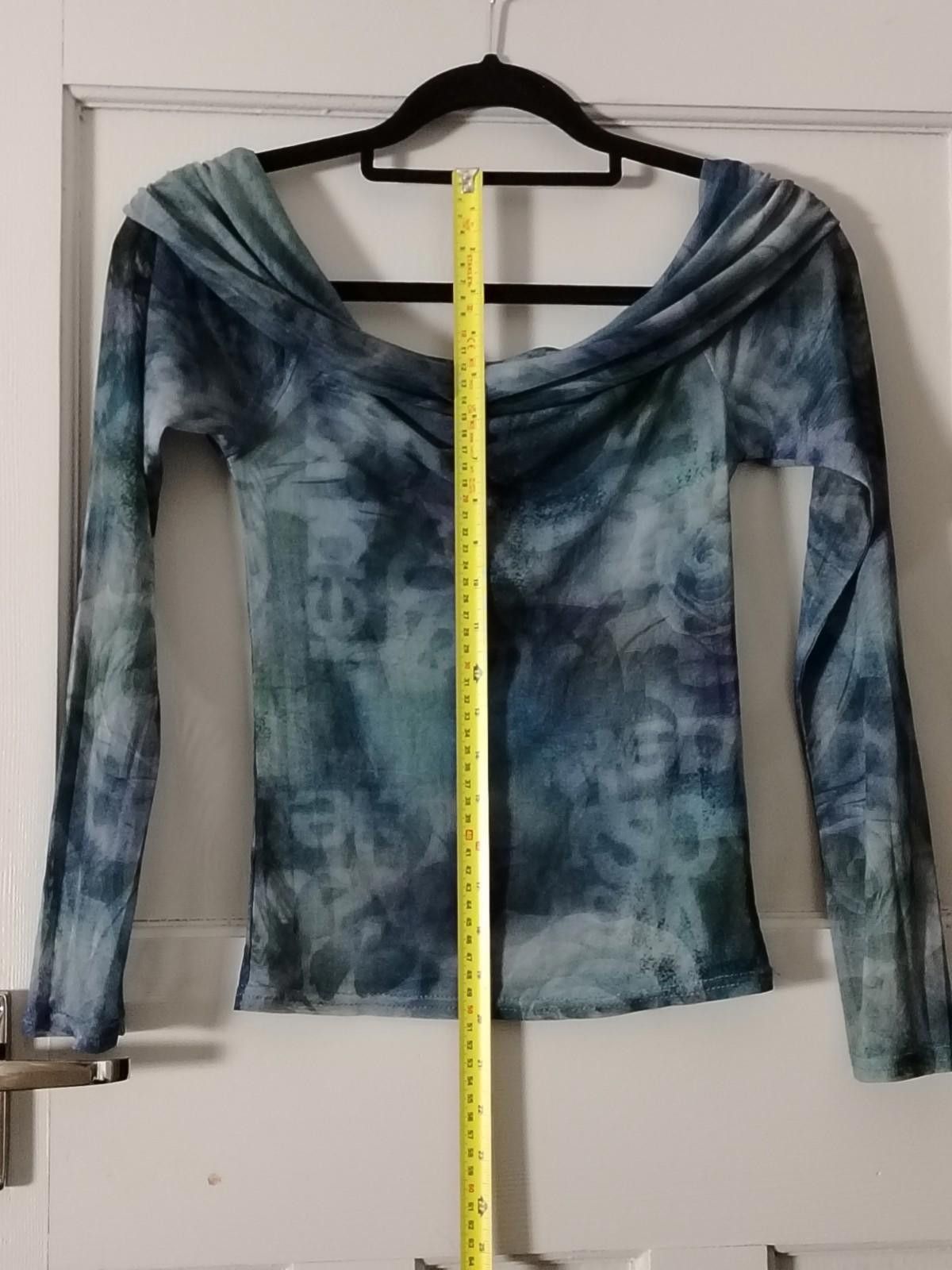 Urban Outfitters Urban Outfitters blue green abstract mesh off shoulder top Size M / US 6-8 / IT 42-44 - 10 Thumbnail
