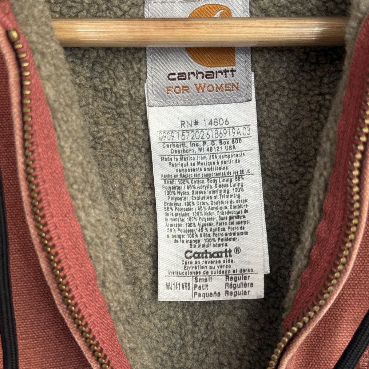 Carhartt Vintage Carhartt Hooded Active Pink Jacket WJ141 VRS Size US S / EU 44-46 / 1 - 5 Thumbnail