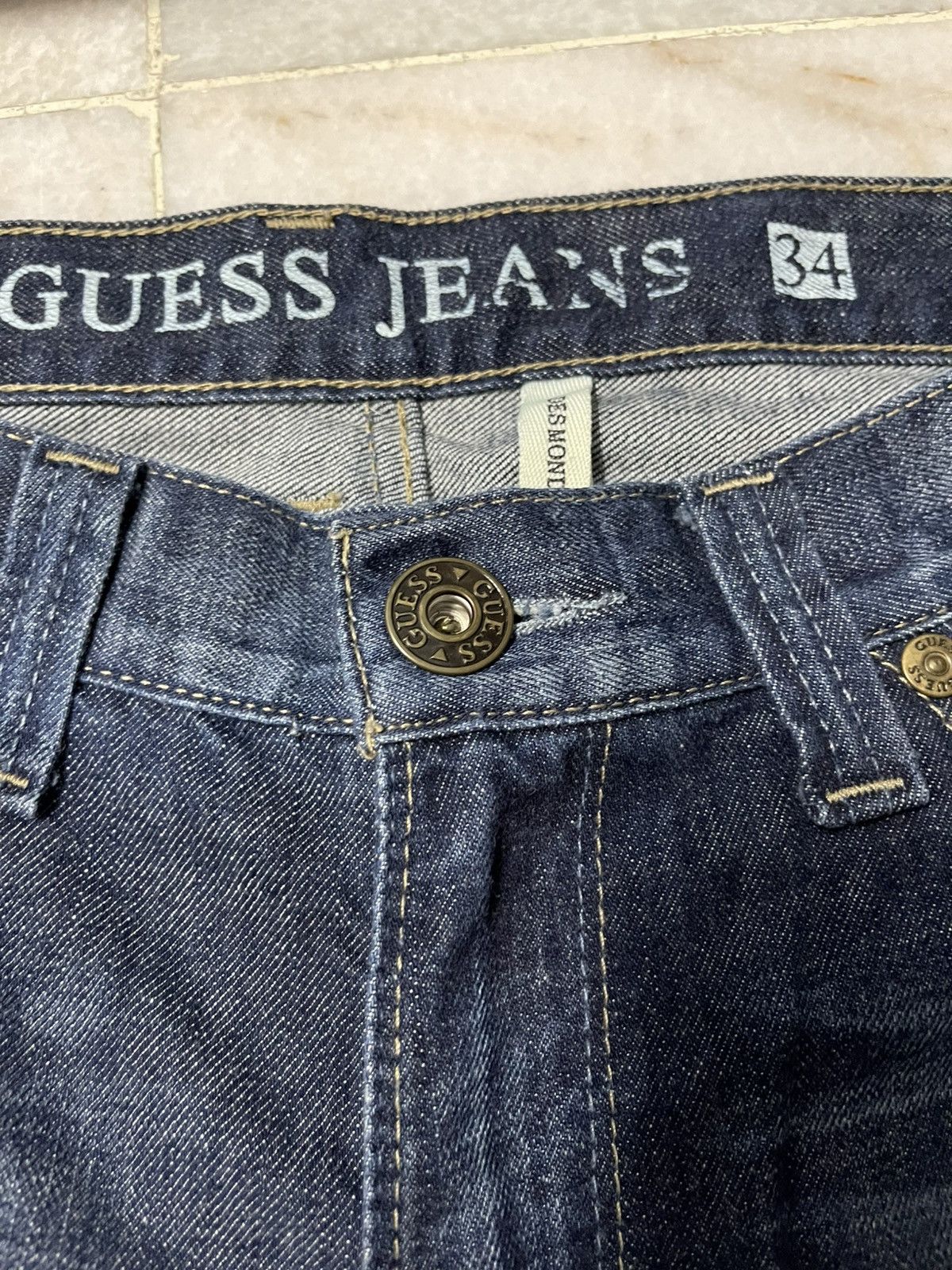 Guess × Japanese Brand Guess Denim Jeans Blue Size US 34 / EU 50 - 6 Thumbnail