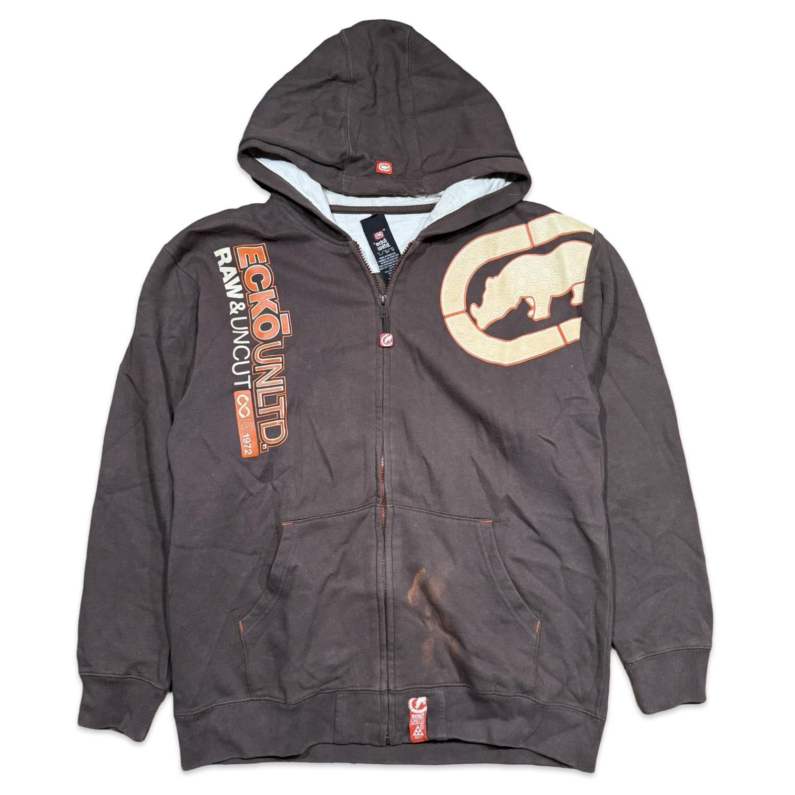 Ecko Unltd. Ecko Unltd. Rhino Logo Brown Y2K Hoodie Size US L / EU 52-54 / 3 - 1 Thumbnail
