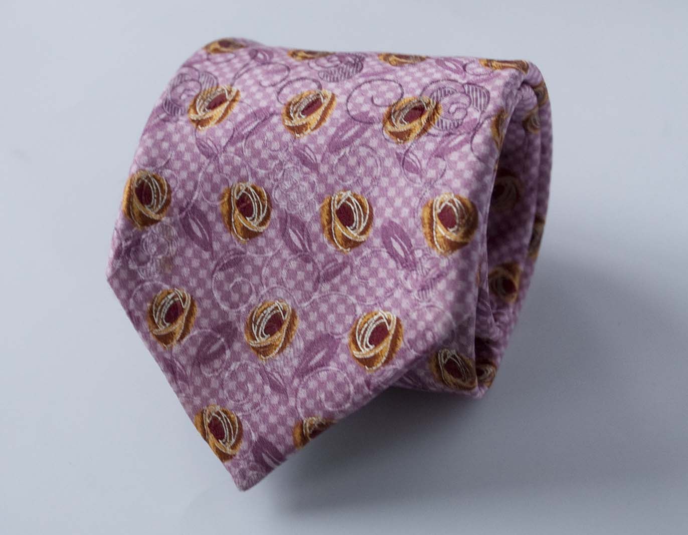 Ermenegildo Zegna Ermenegildo Tie 100% Silk Floral Pink Made in Italy Size ONE SIZE - 4 Thumbnail