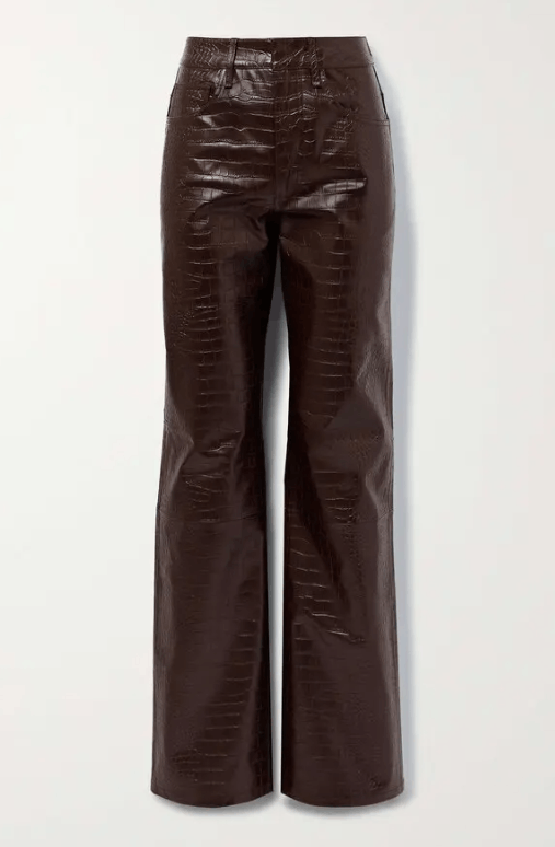 Frankie Shop Bonnie Croc Effects Pants Size 28" / US 6 / IT 42 - 3 Thumbnail